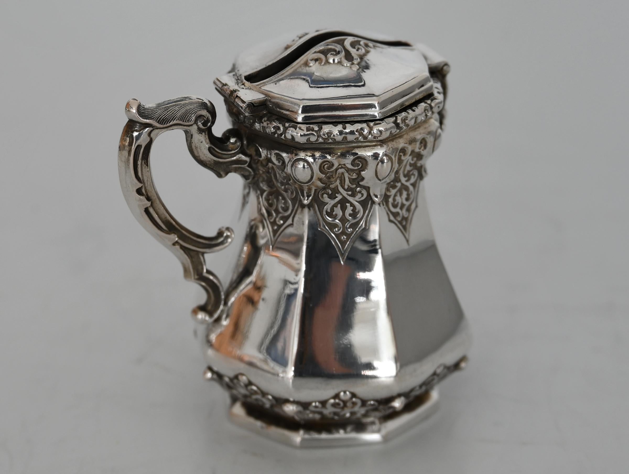 19th Century Savings Box Biedermeier Period German Silver 13 Lot In Good Condition For Sale In Epfach, DE