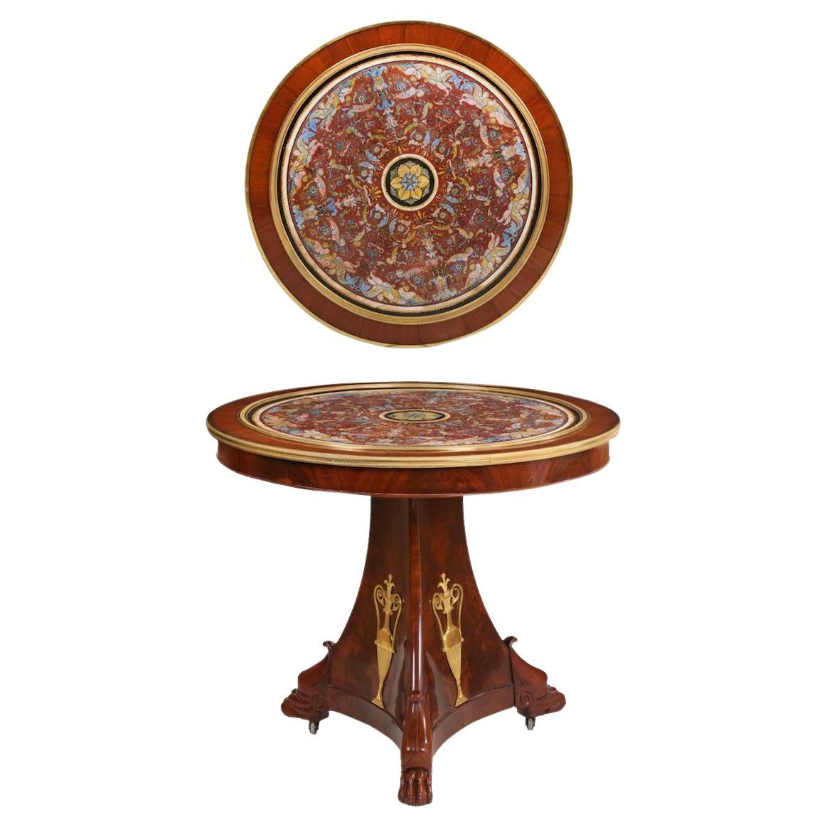 19th Century Scagliola Center Table For Sale