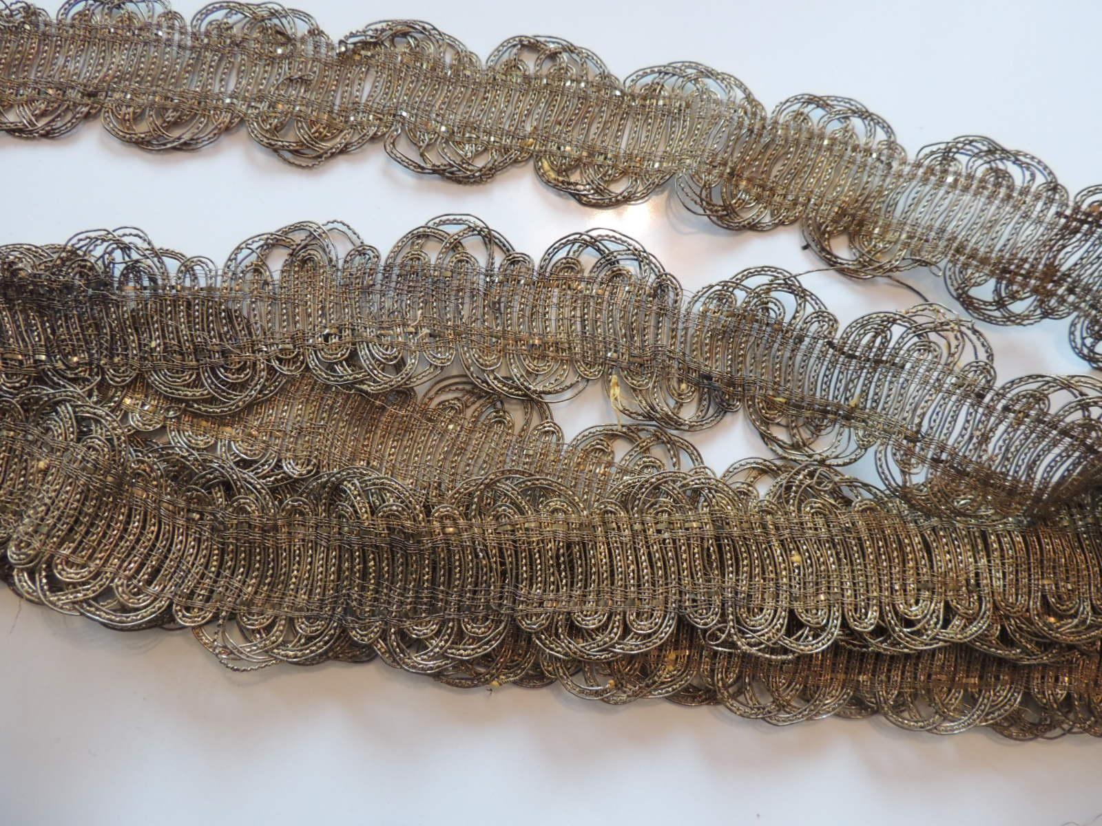19th Century Gold Metallic Threads Woven Decorative Trim