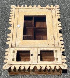 19th Century Scalloped Wall-Hung Pharmacy Cabinet