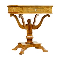 19th century Scandinavian burr birch and elm occasional table