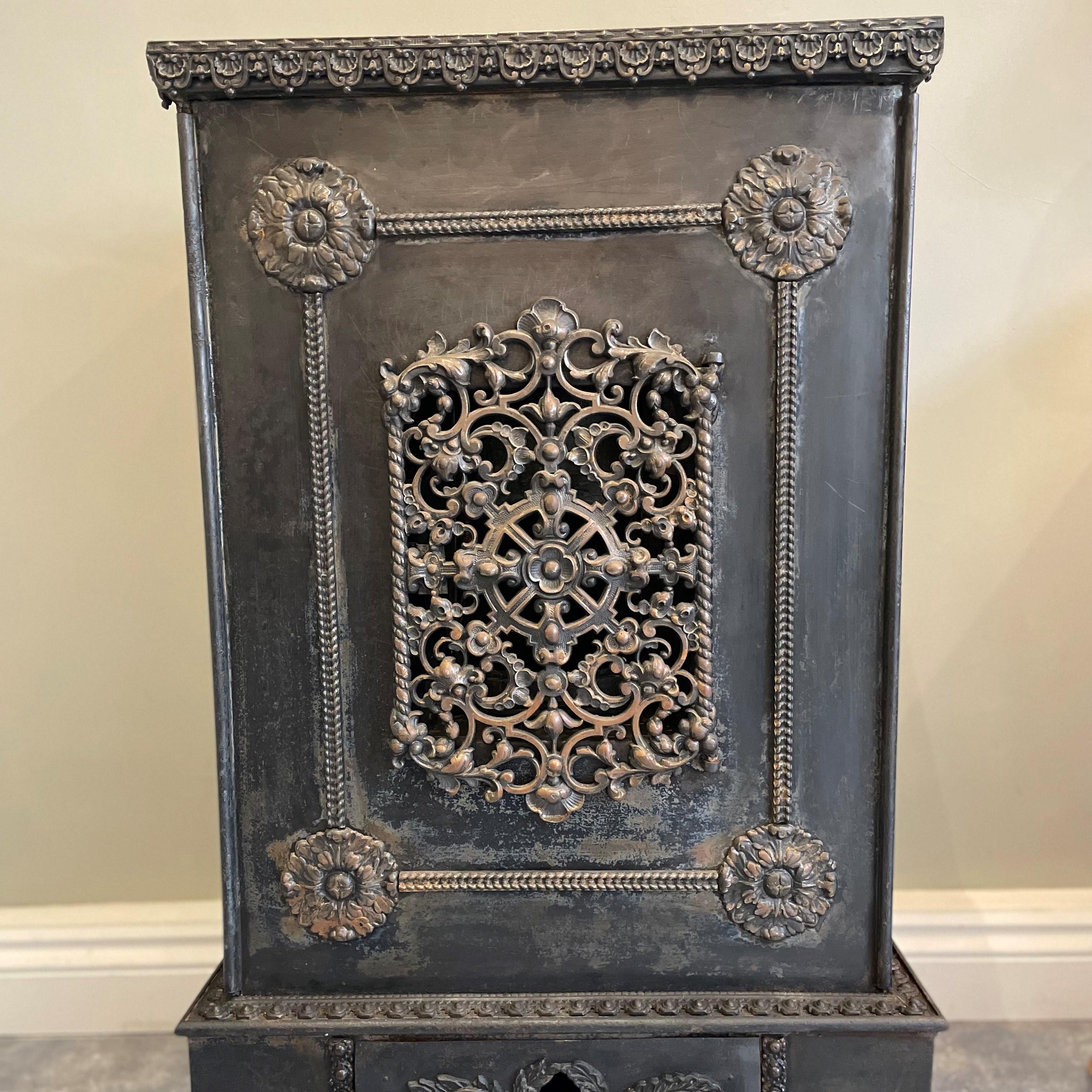 freestanding scandinavian fireplace