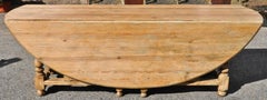 table de salle à manger scandinave du 19ème siècle:: en pin:: avec pieds en porte-à-faux:: à abattant