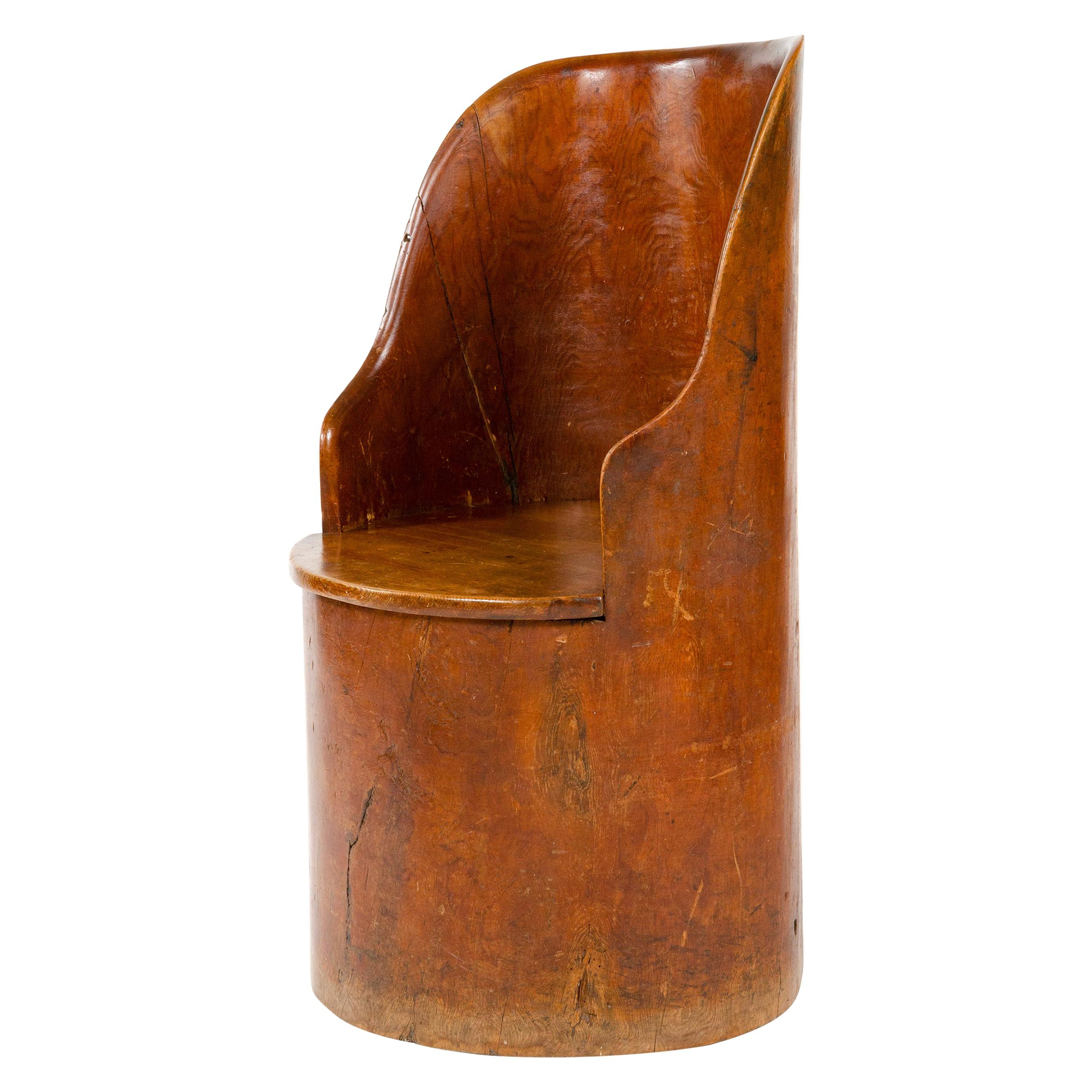 19th Century Scandinavian Craft Barrel Chair