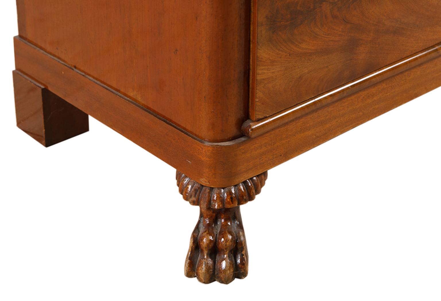 Empire Chest of Drawers in West Indies Mahogany, Denmark, circa 1820 (Messing)