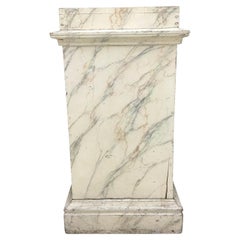 19th Century Scandinavian Faux Marble Wooden Pedestal
