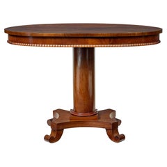 19th century Scandinavian flame mahogany oval table