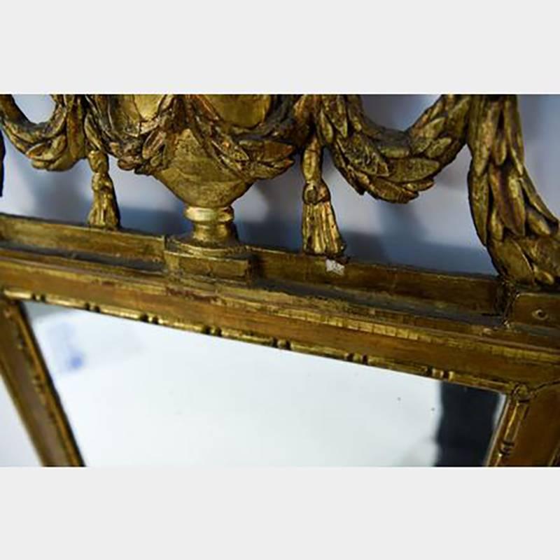 Wood Antique Scandinavian Giltwood Mirror