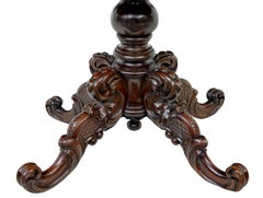 19th century Scandinavian hand carved oval center table