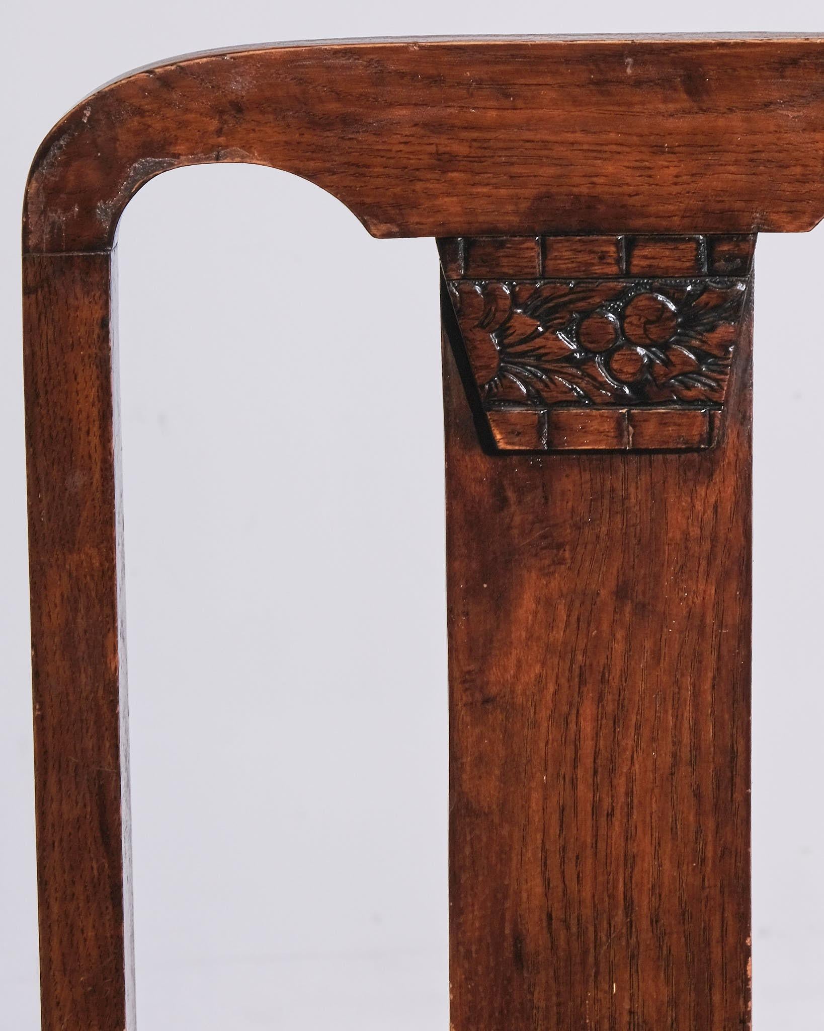 Scandinavian Oak Side Chair with Leather Seat, c. 19th Century

A 19th-century Scandinavian side chair with a solid oak frame and a leather seat. The chair features a simple, functional design with a sturdy construction typical of the period. The