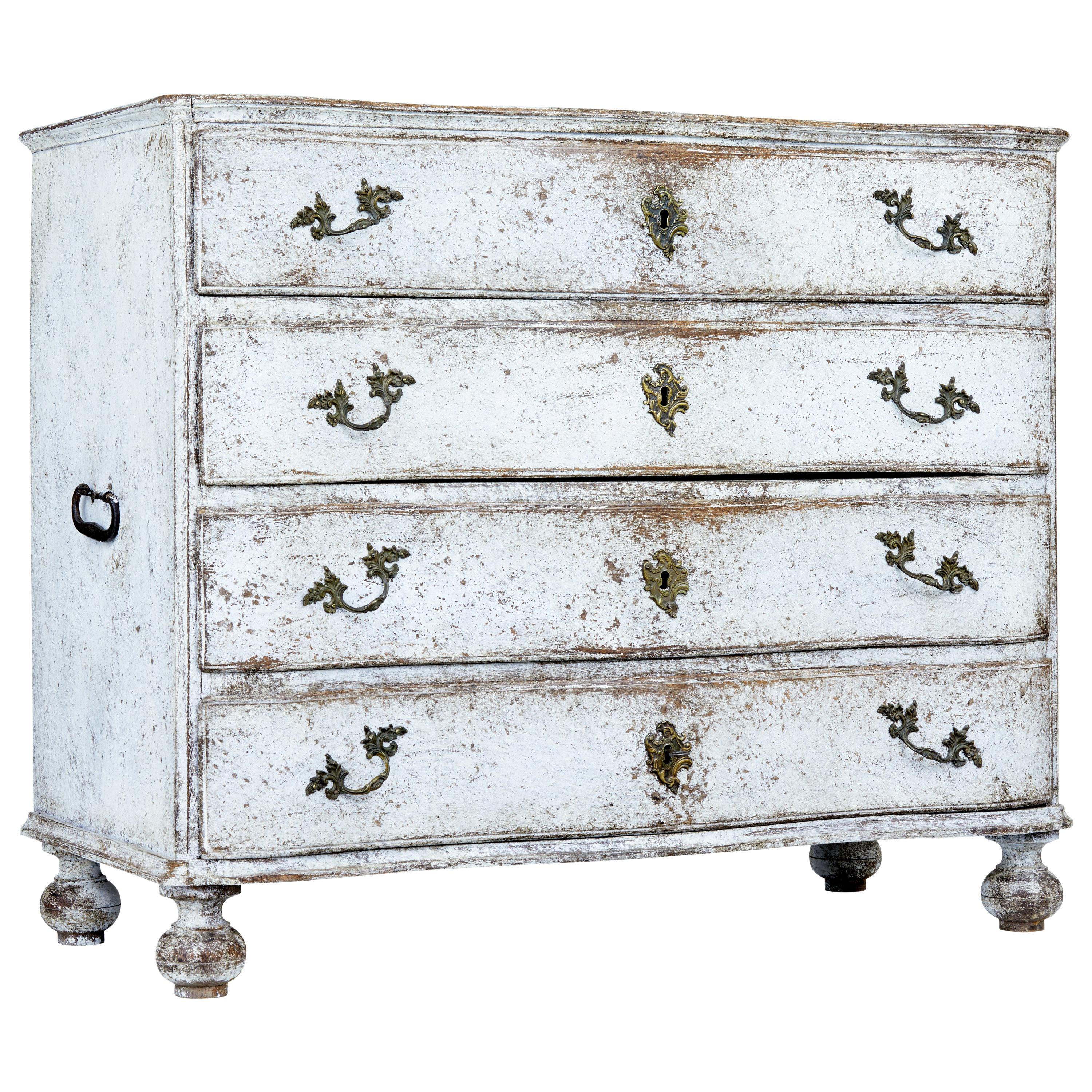 19th Century Scandinavian Painted Baroque Chest of Drawers