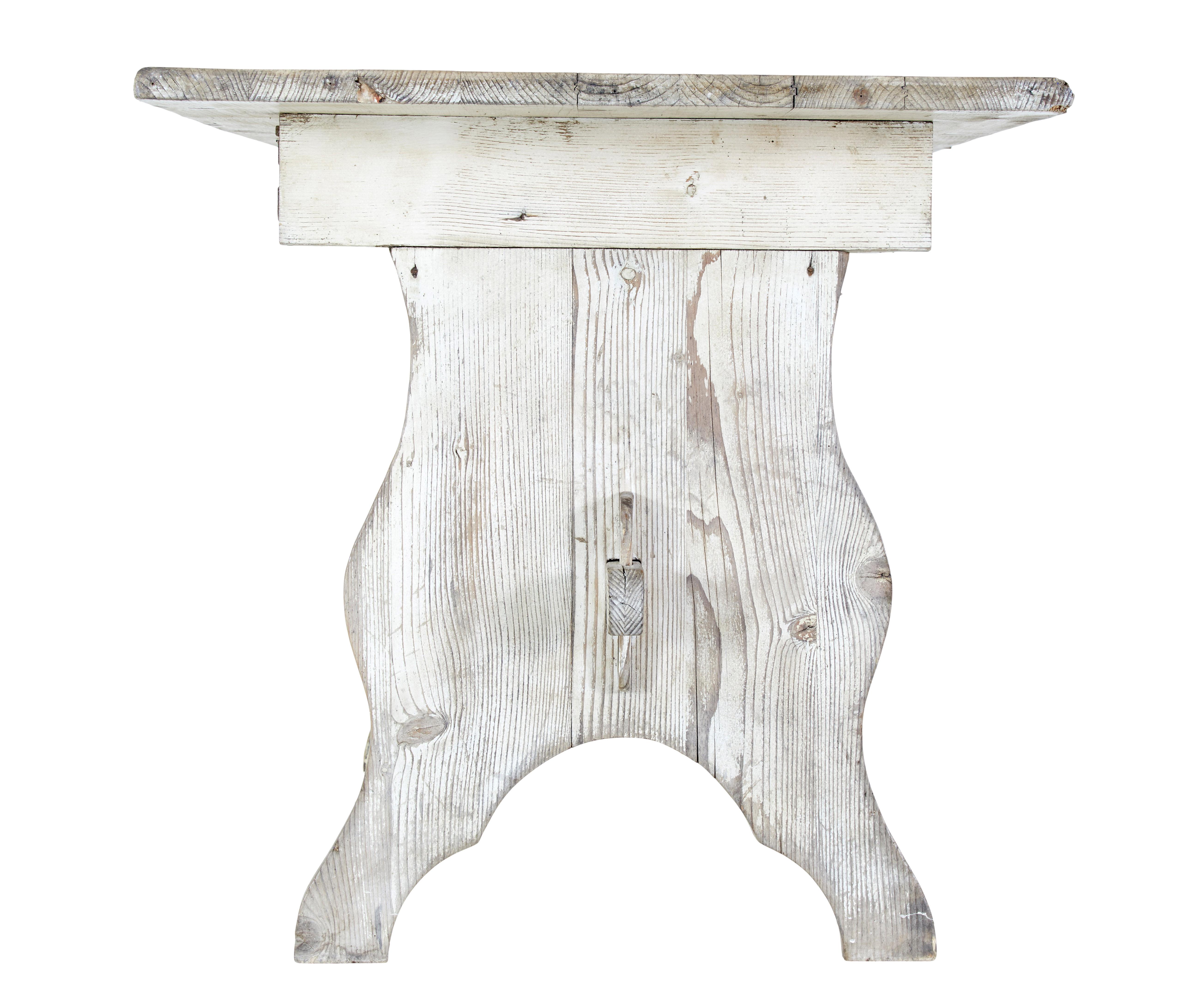 Hand-Crafted 19th Century Scandinavian Painted Pine Dining Table