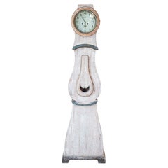 19th Century Scandinavian Painted Pine Longcase Clock