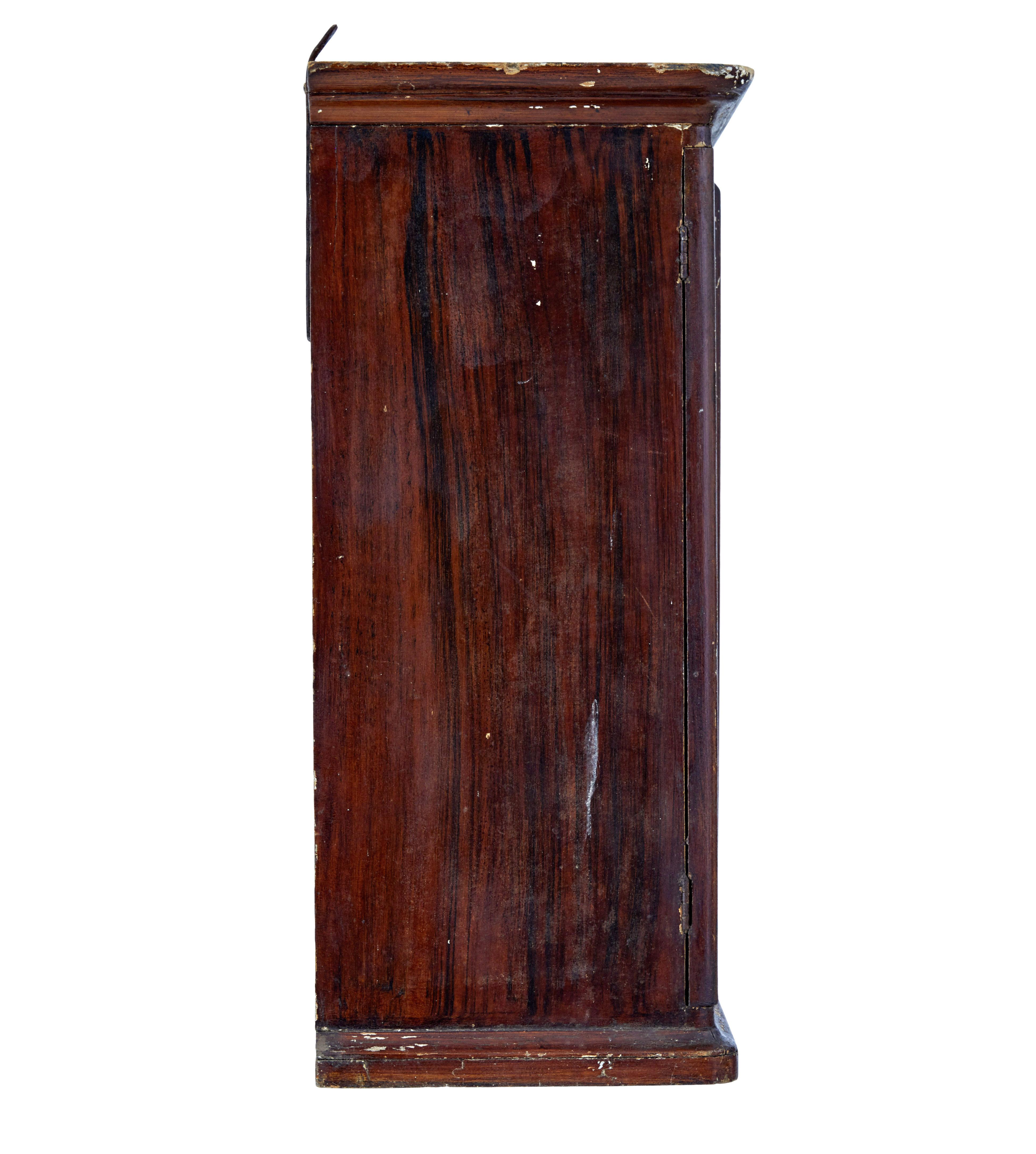 Pine 19th century Scandinavian painted wall cabinet For Sale
