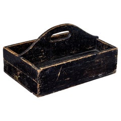 19th Century Scandinavian Rustic Pine Cutlery Box