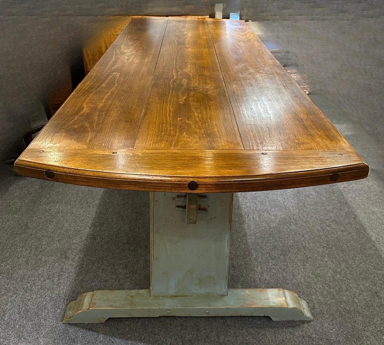 Pine 19th Century Scandinavian Trestle Table For Sale