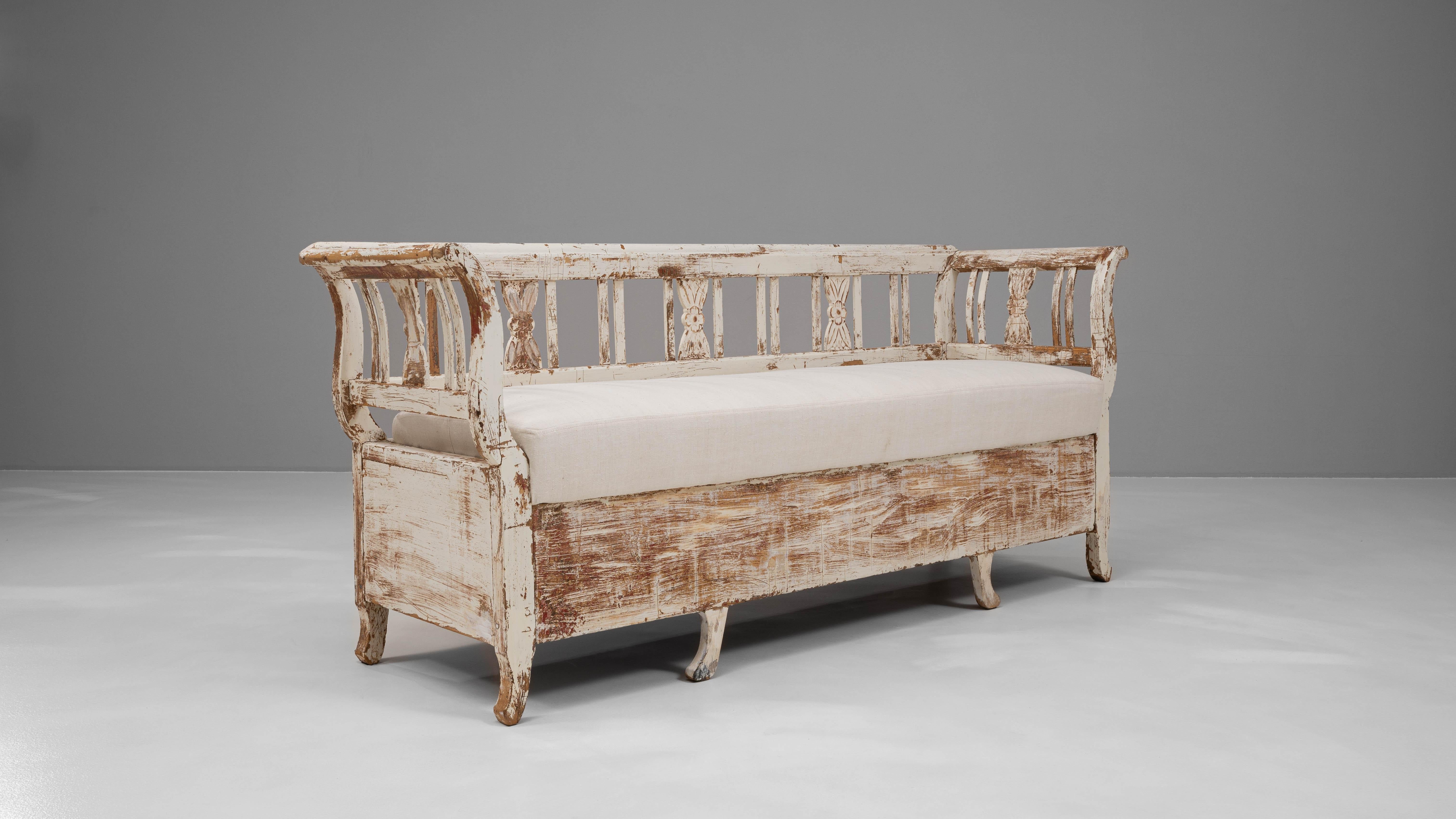 Panca imbottita scandinava del XIX secolo in vendita 5