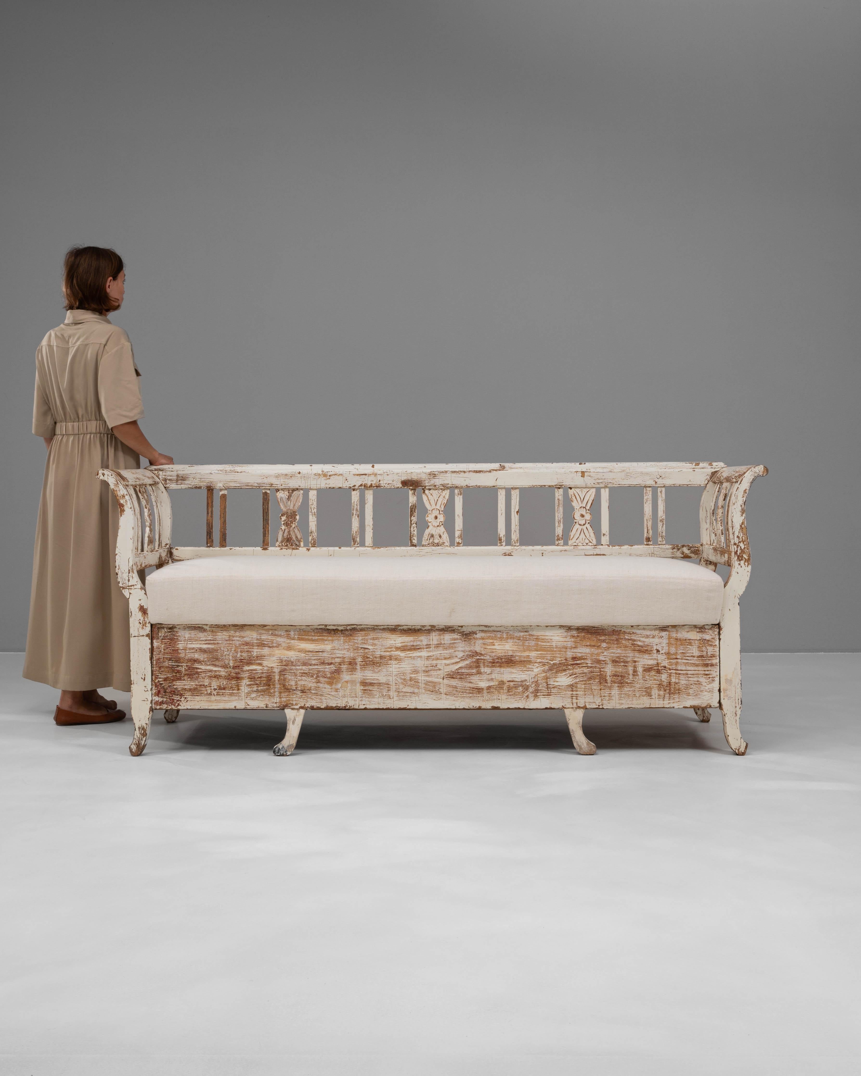 Scandinavo Panca imbottita scandinava del XIX secolo in vendita