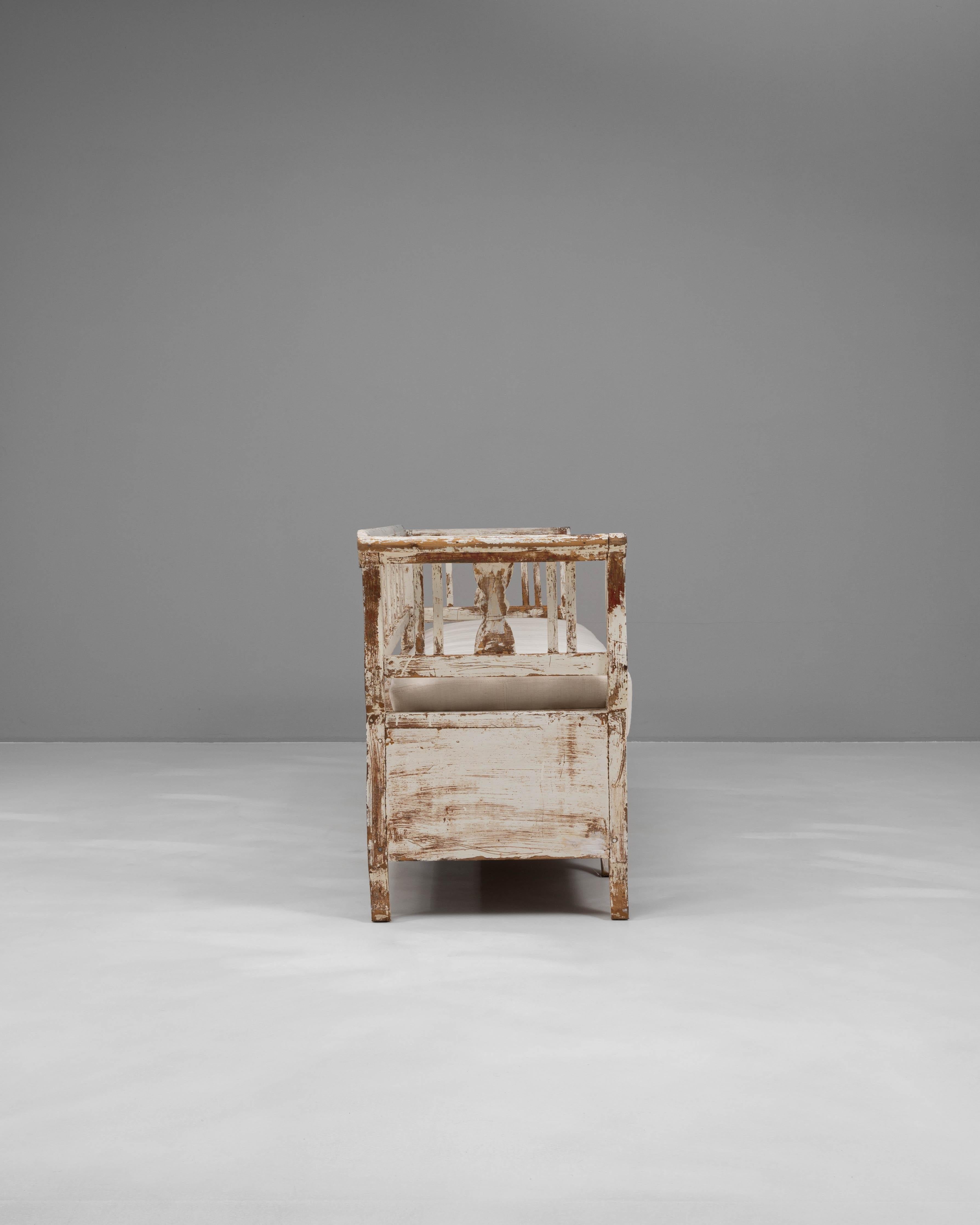 Tappezzeria Panca imbottita scandinava del XIX secolo in vendita