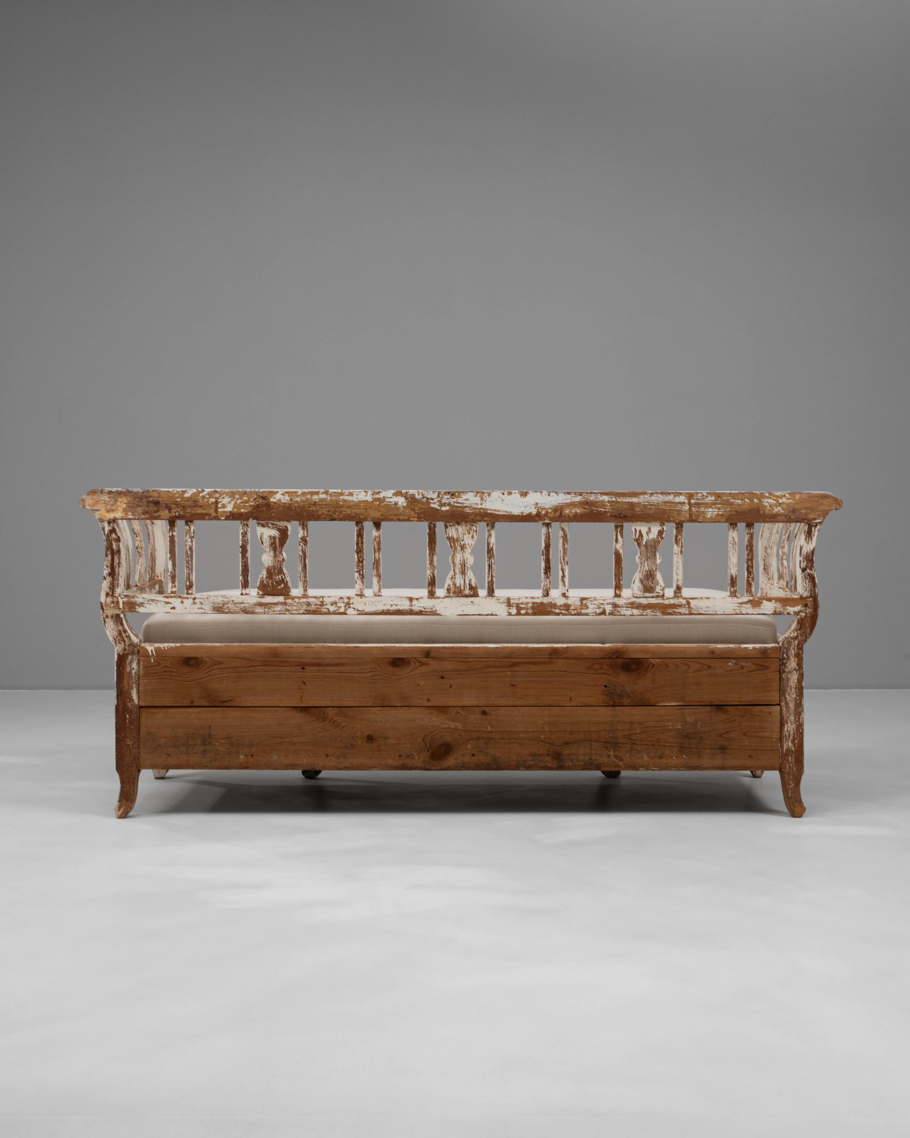 Panca imbottita scandinava del XIX secolo in vendita 1