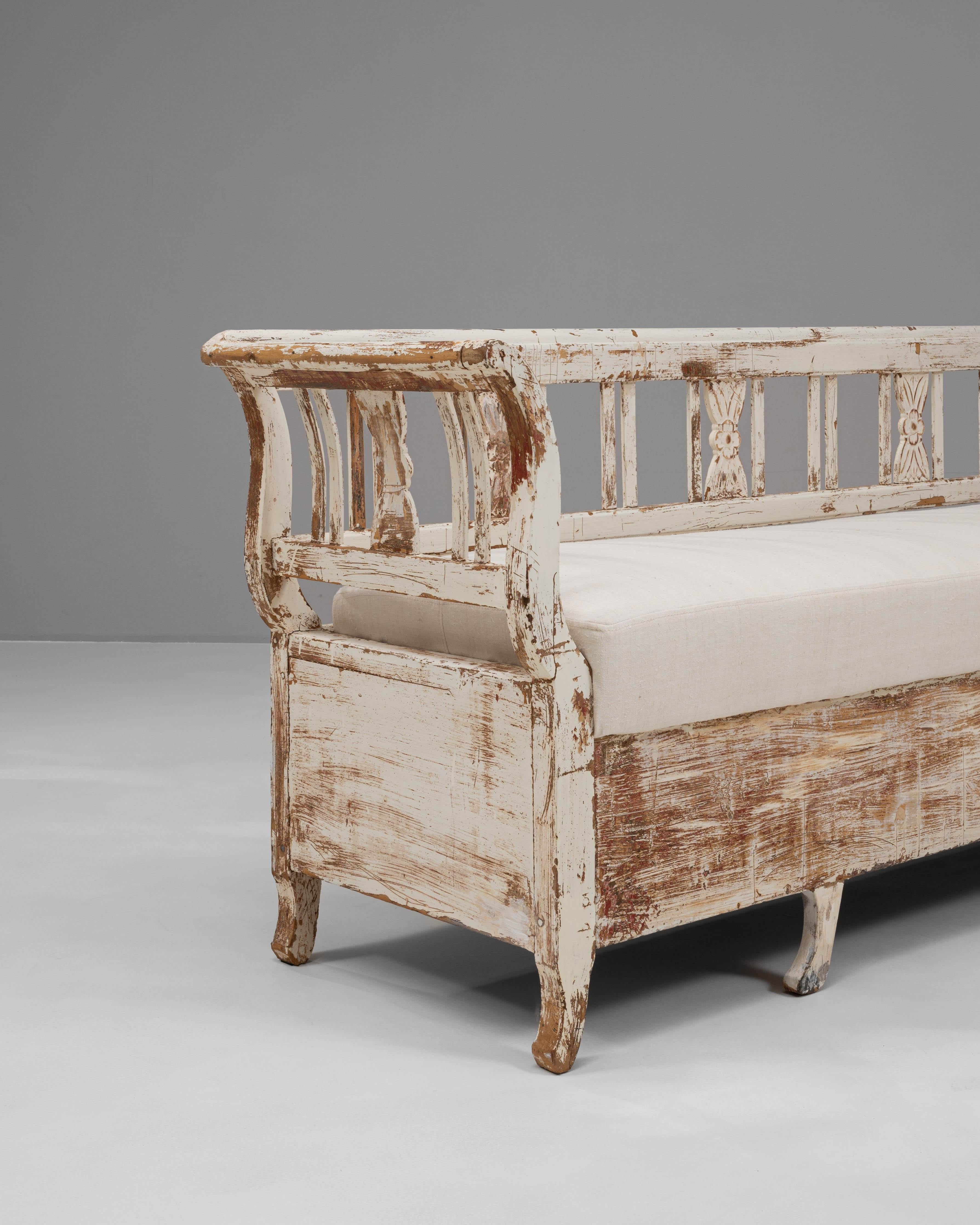 Panca imbottita scandinava del XIX secolo in vendita 4