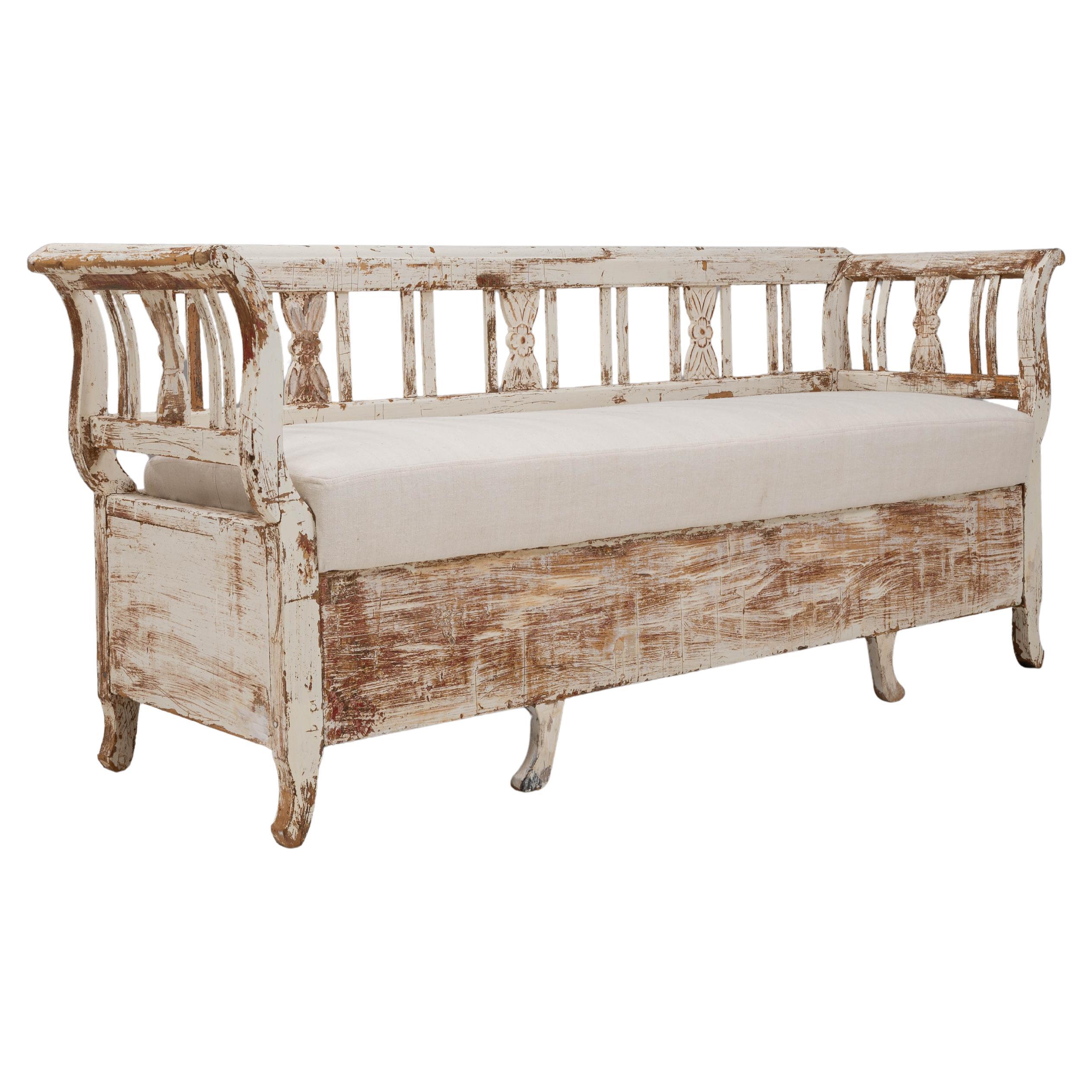 19th Century Scandinavian Upholstered Bench