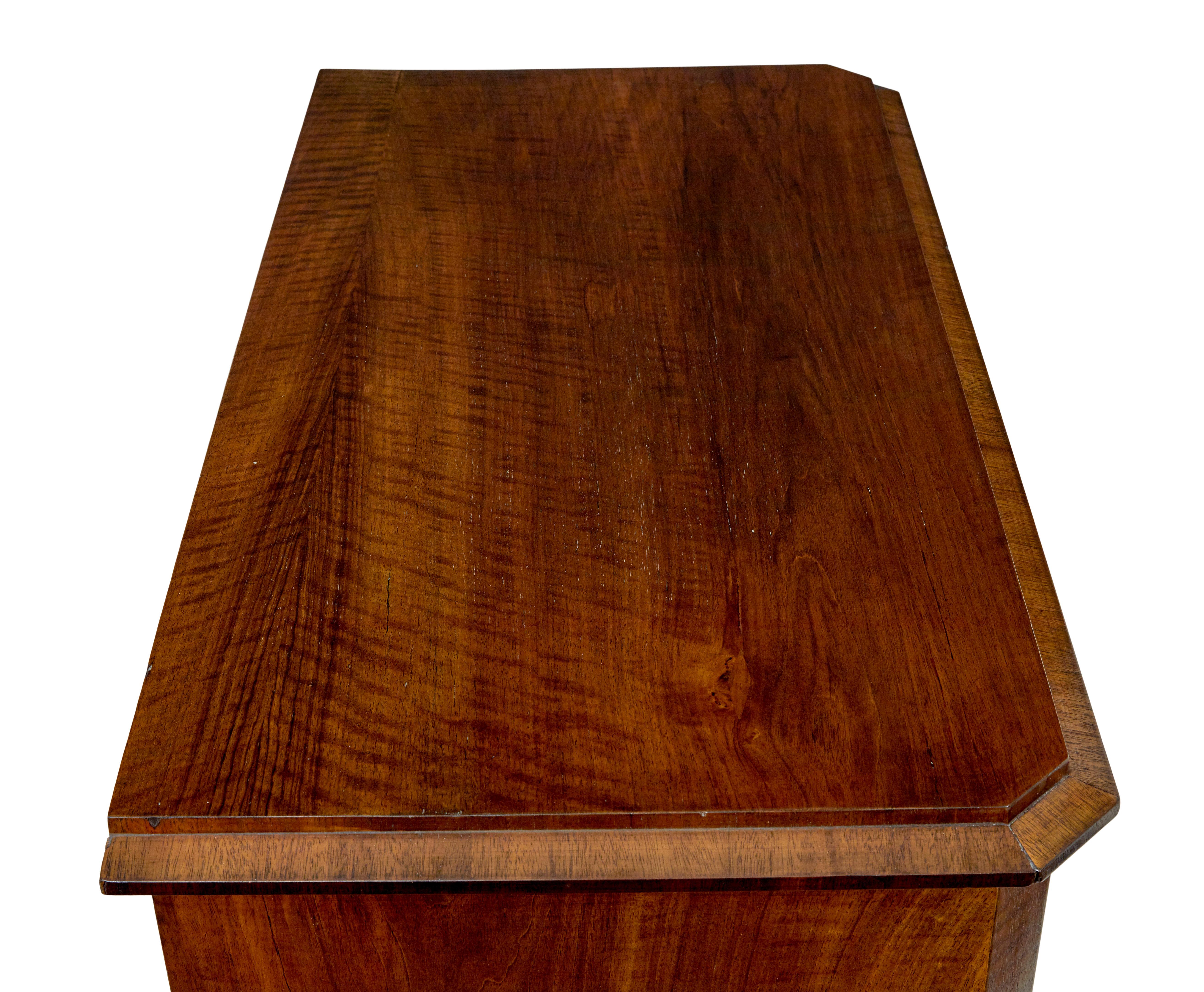 19th century Scandinavian walnut chest of drawers For Sale 1