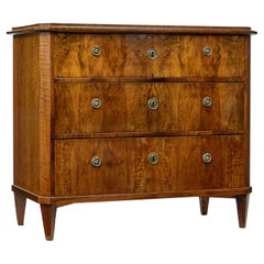 19th century Scandinavian walnut chest of drawers
