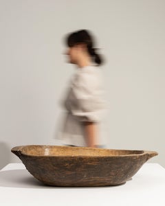 19th Century Scandinavian Wood Dough Bowl with Warm Brown Finish