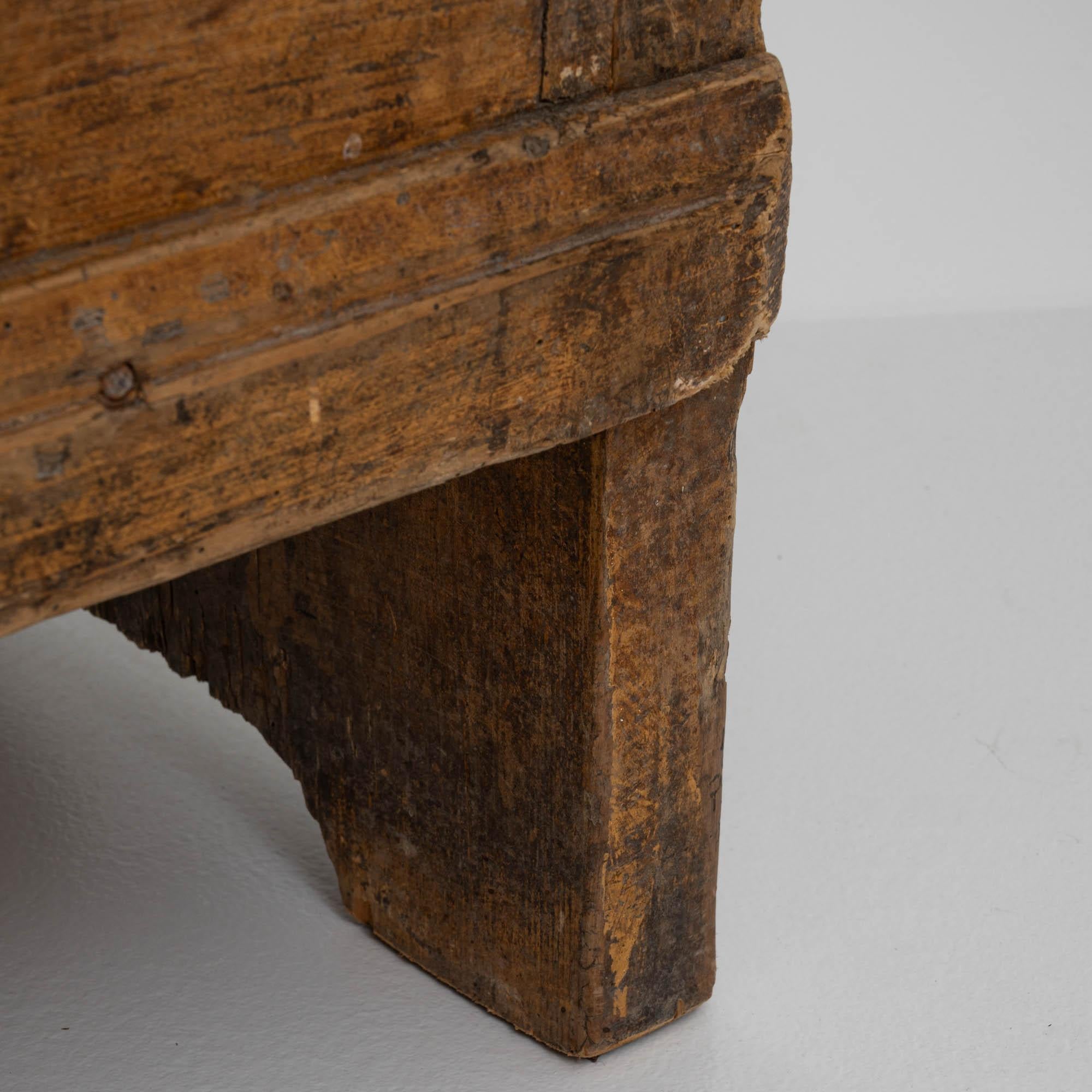 19th Century Scandinavian Wooden Bench 10