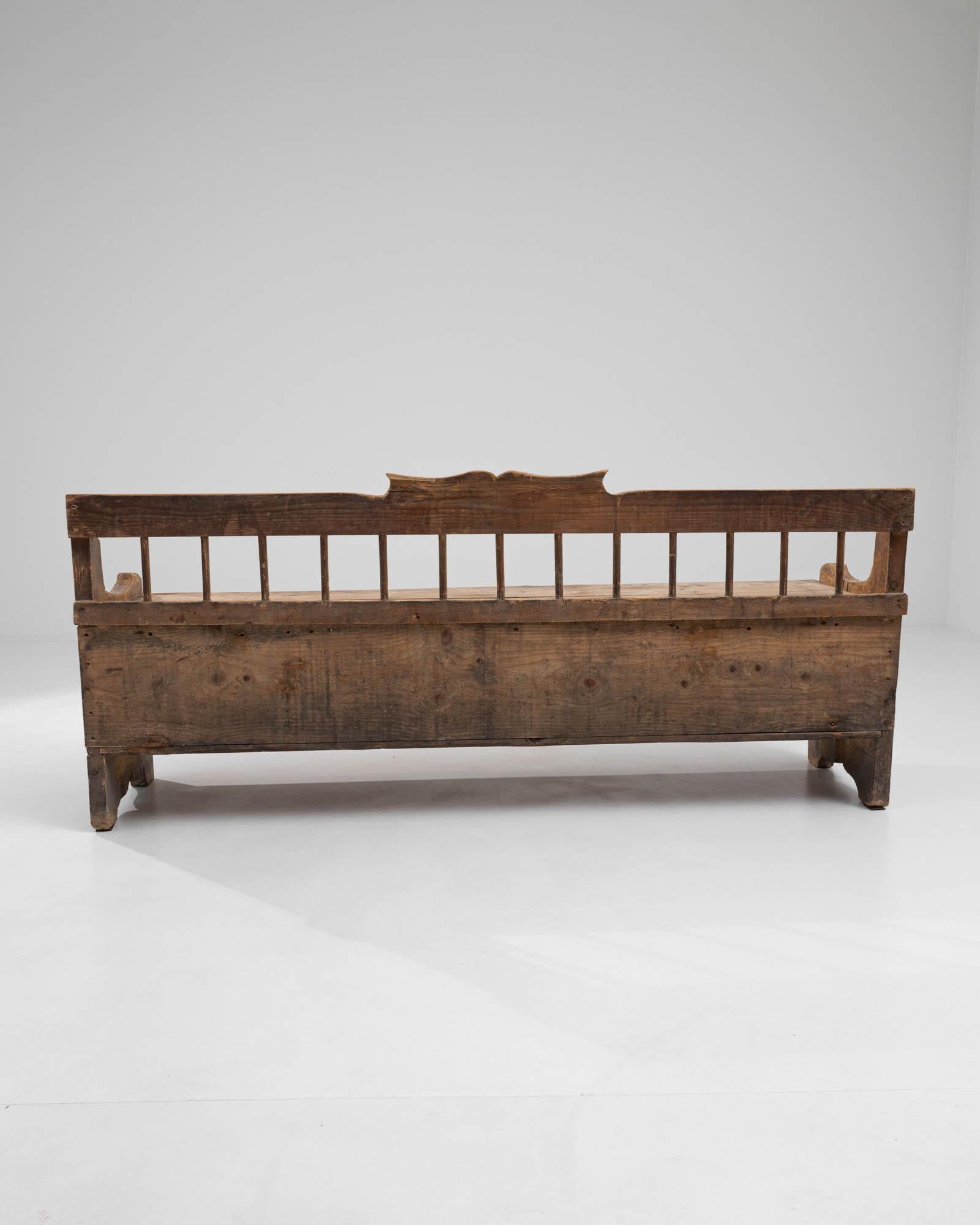 19th Century Scandinavian Wooden Bench 12