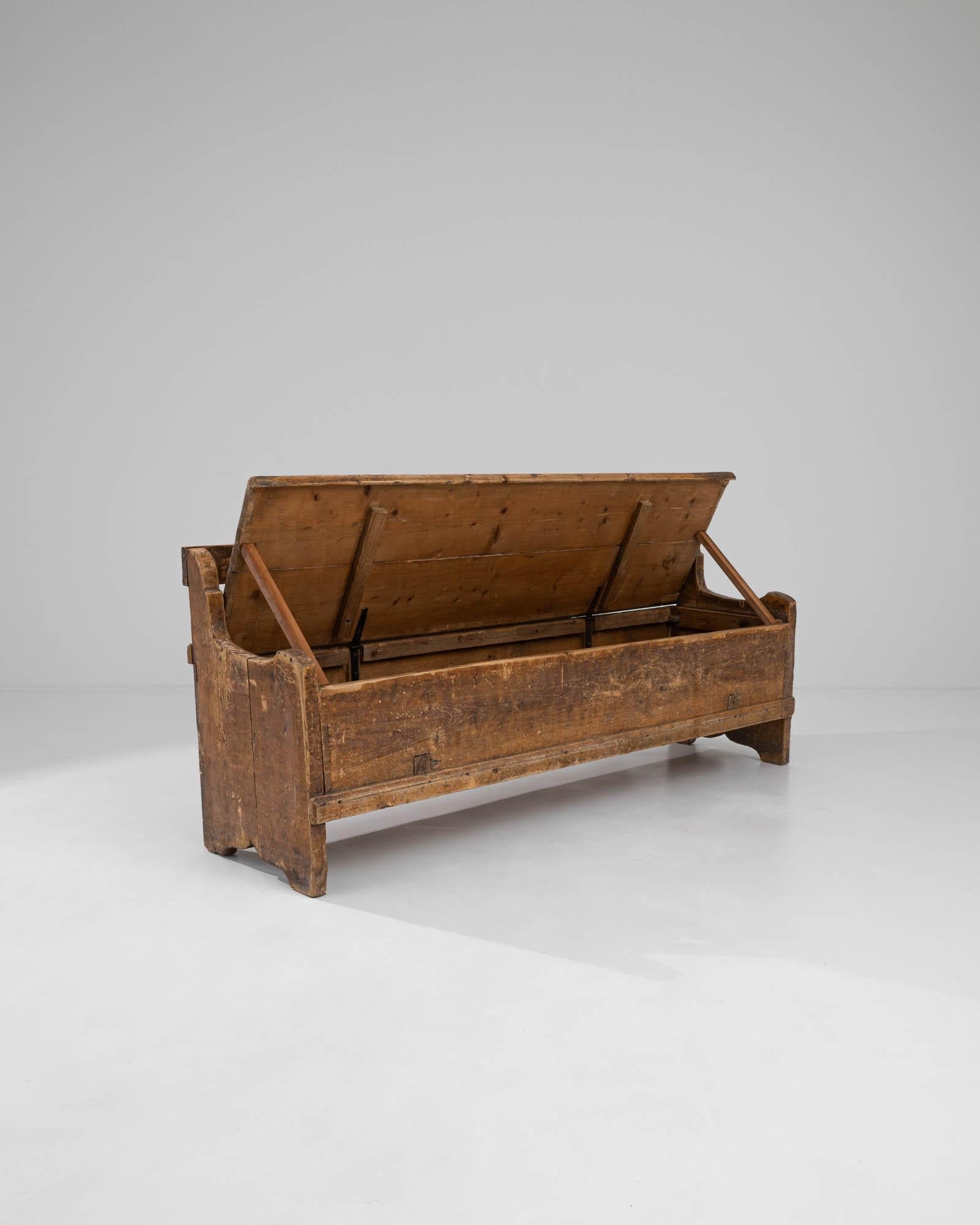 19th Century Scandinavian Wooden Bench 2