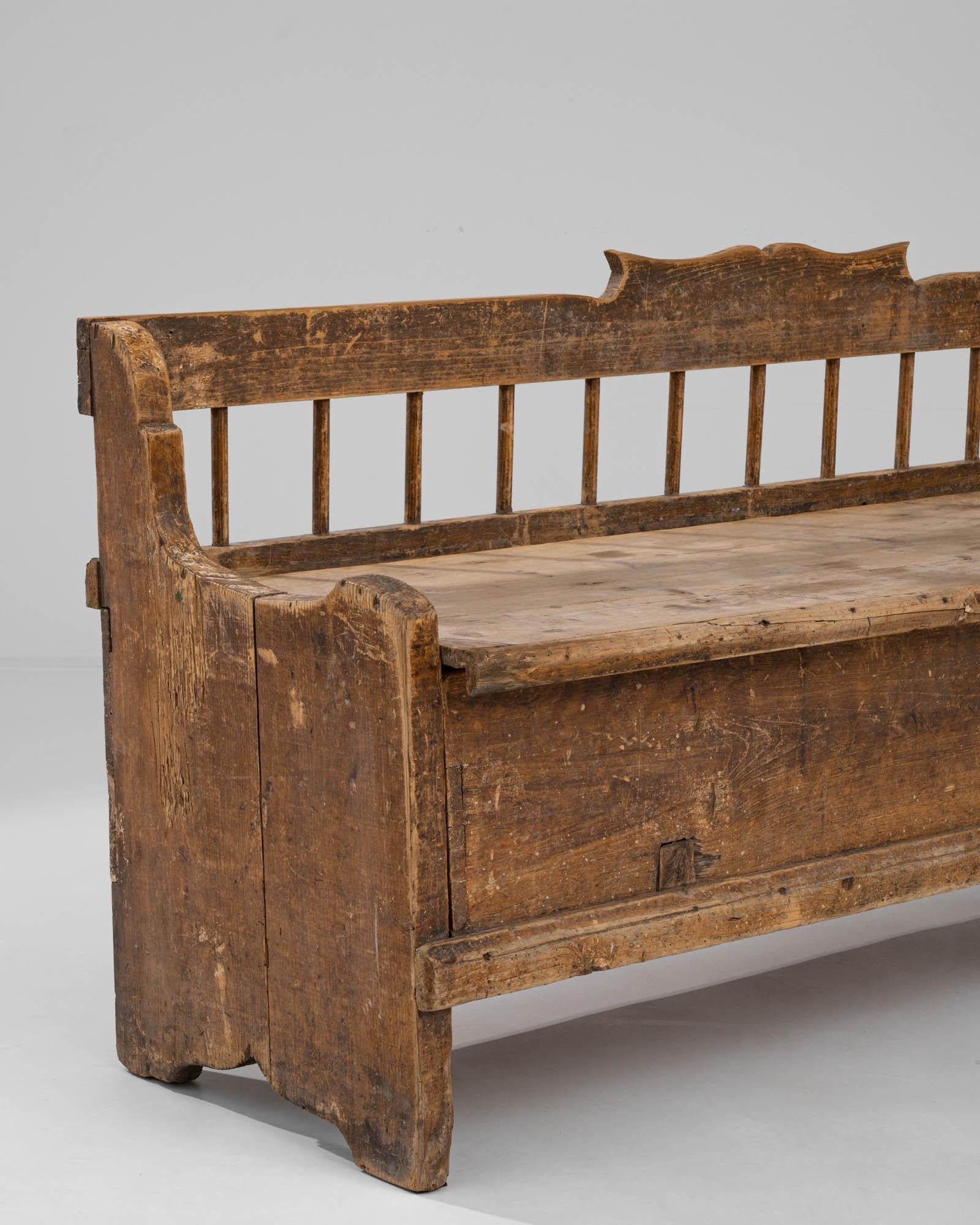 19th Century Scandinavian Wooden Bench 4