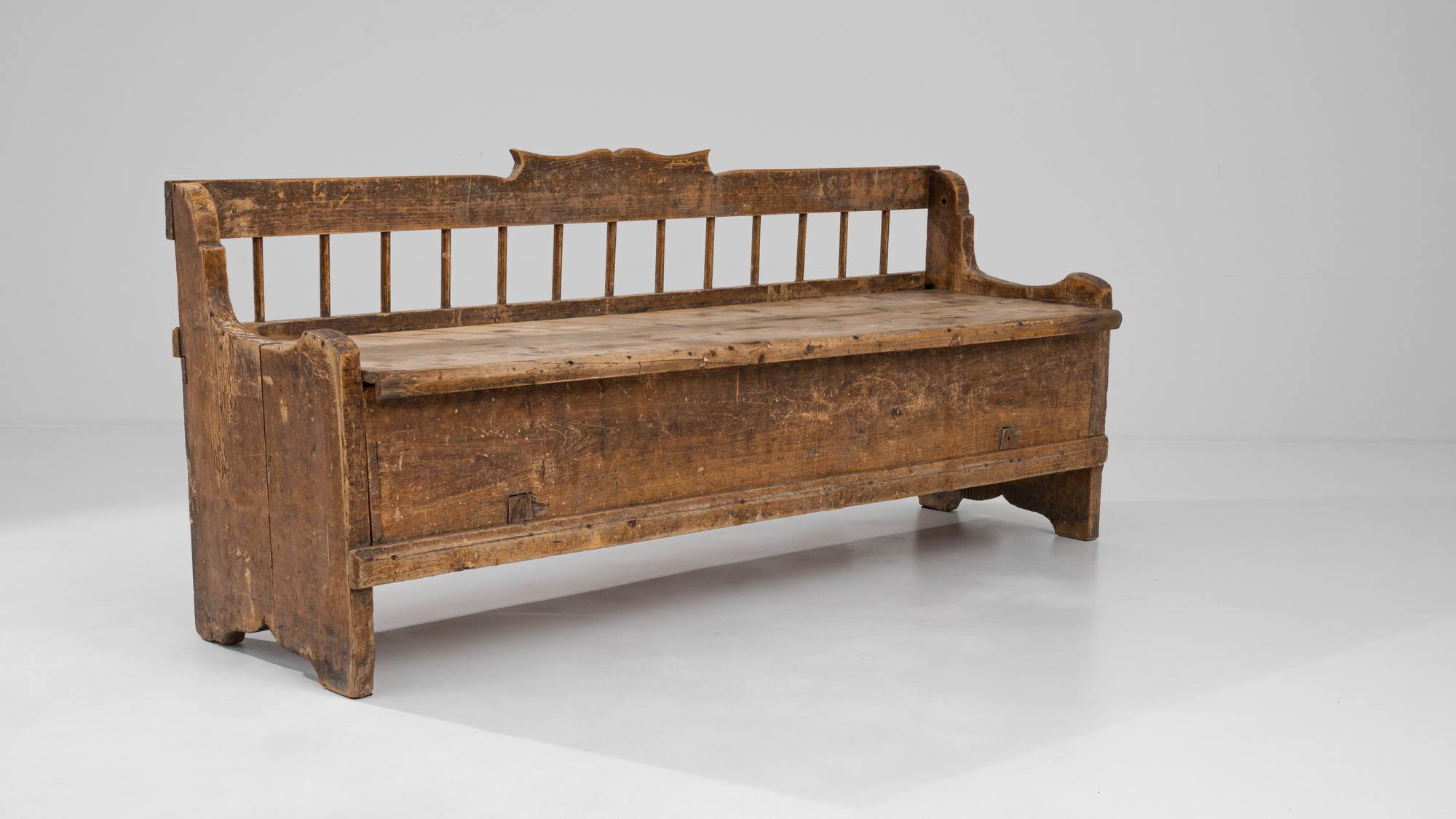 19th Century Scandinavian Wooden Bench 5