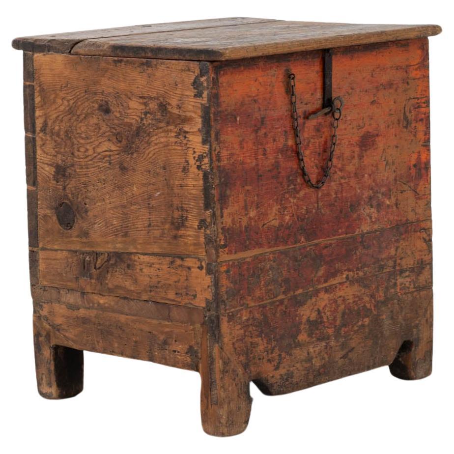 19th Century Scandinavian Wooden Chest For Sale