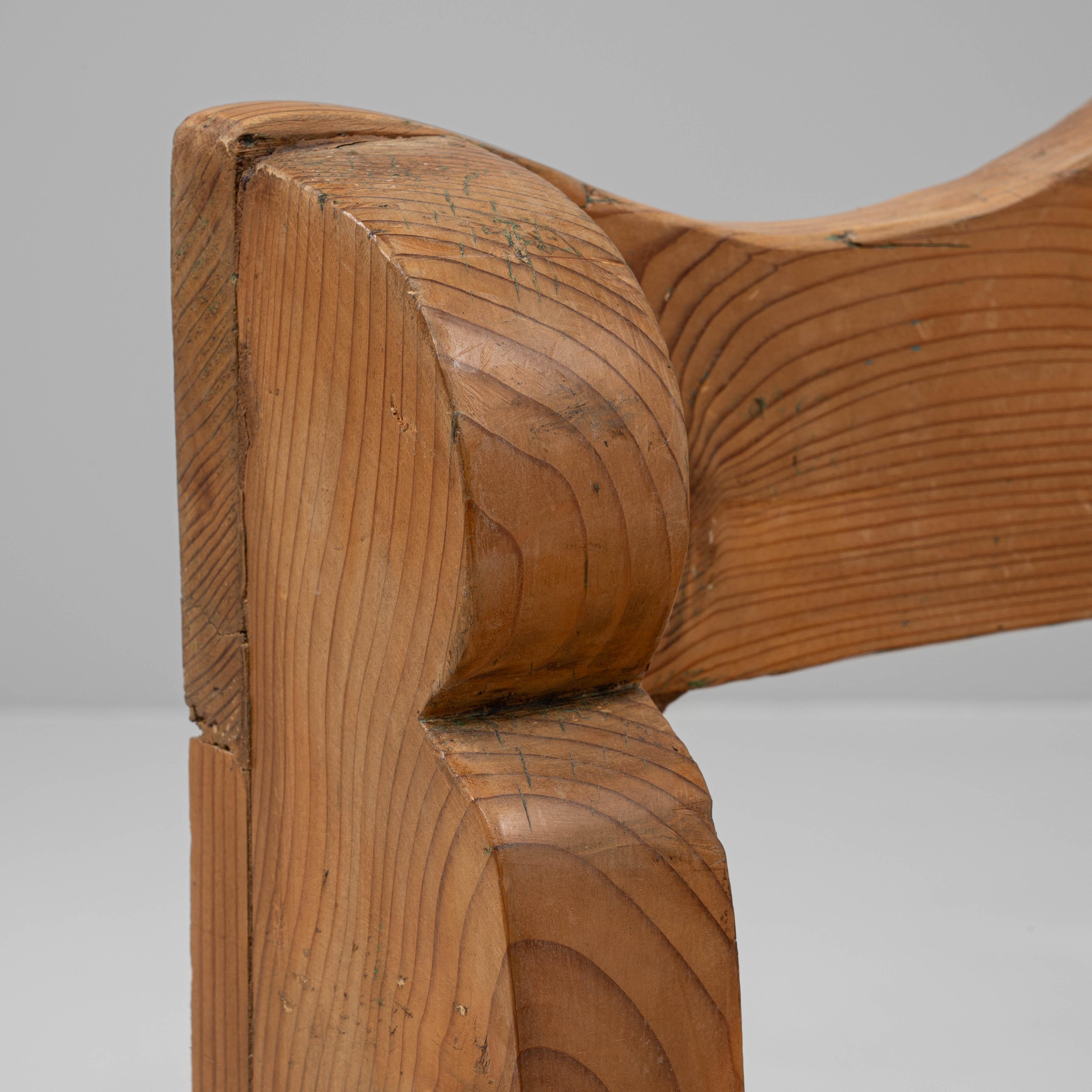 Banco de almacenaje de madera escandinavo del siglo XIX 8