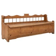 19th Century Scandinavian Wooden Storage Bench