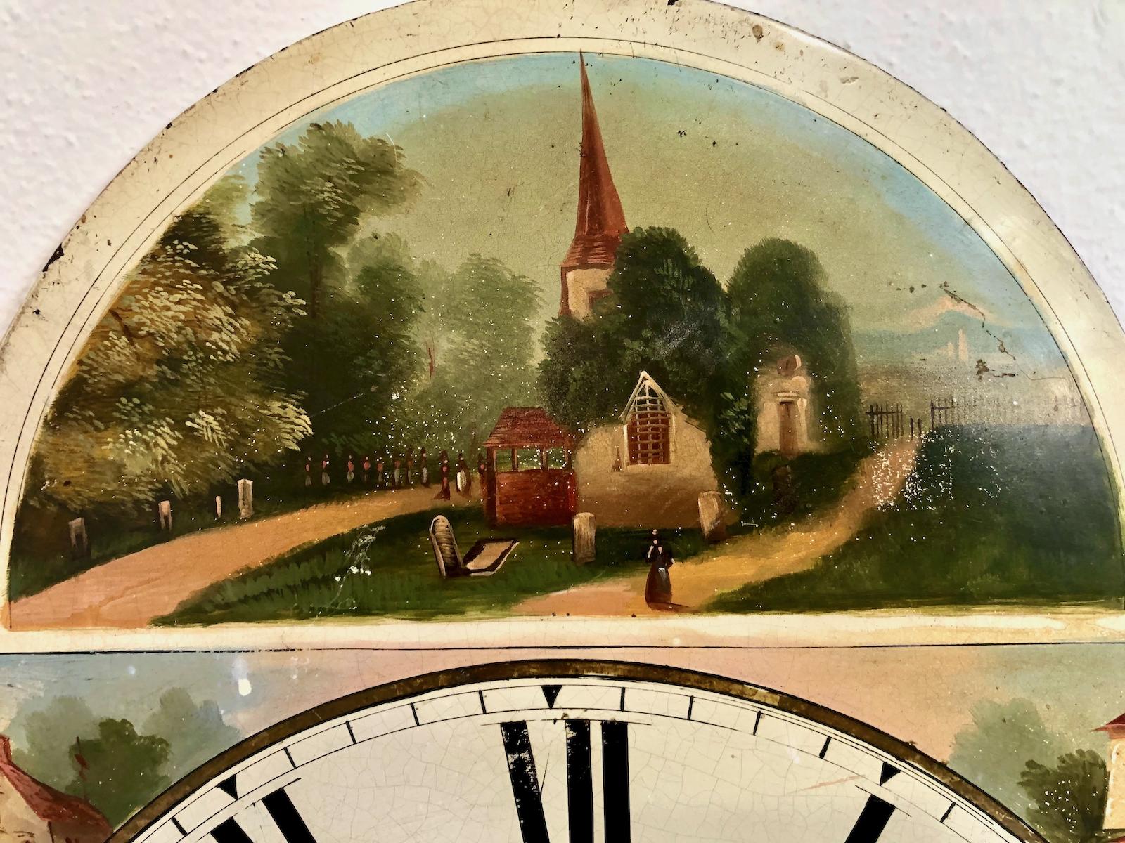 Dieses gleichsam zeitlose und charmante Ziffernblatt aus dem späten 19. Jahrhundert ist bereit, als Kunstwerk in einem traditionellen oder ländlichen Haus zu hängen, um dort um seiner selbst willen geschätzt zu werden. 
Das Ziffernblatt des