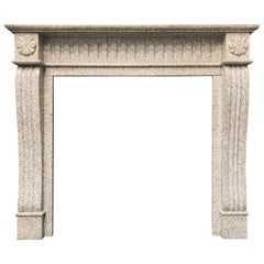 Used 19th Century Scottish Baronial Style Carved Granite Fireplace Surround