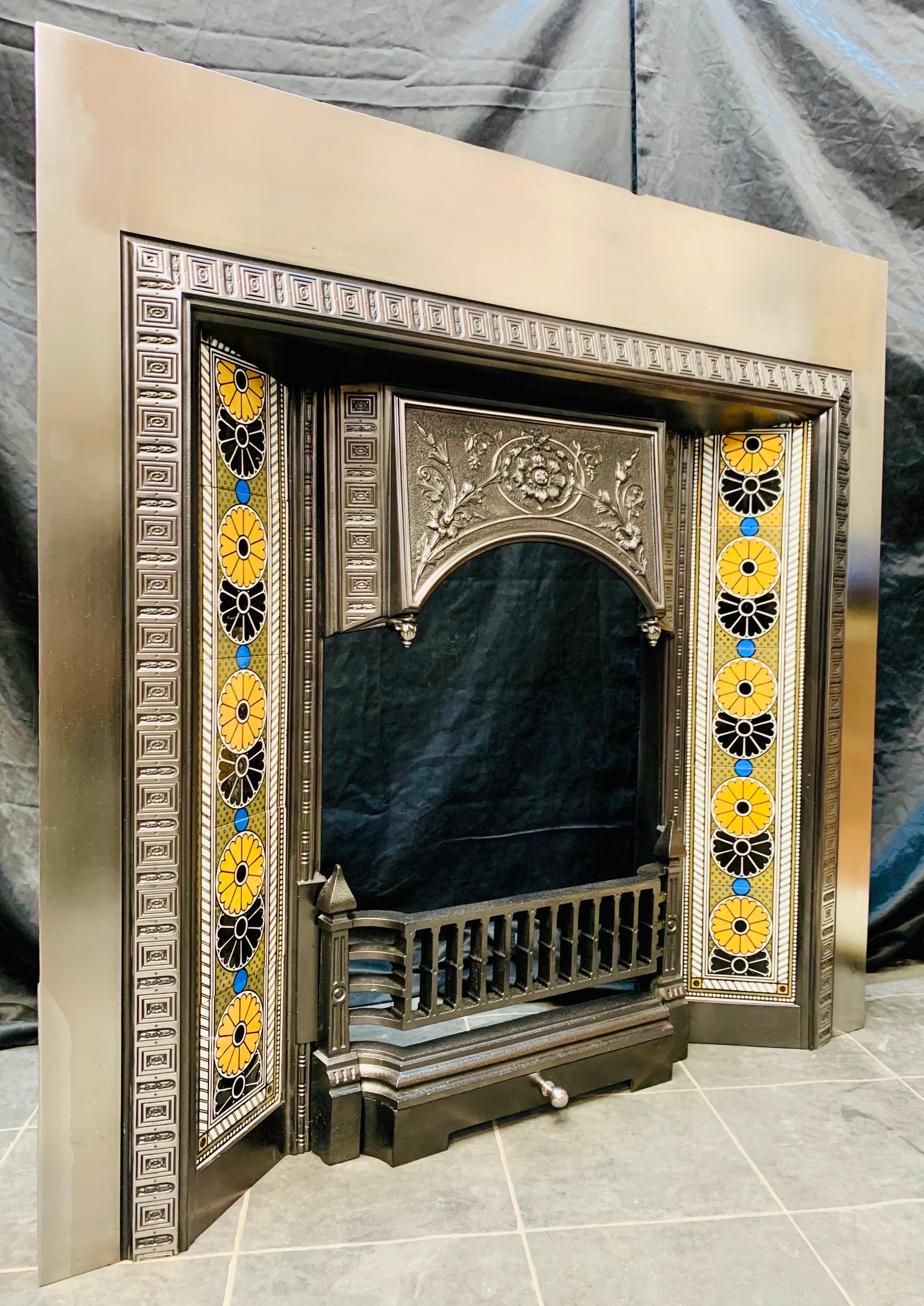 19th Century, Scottish Carron of Falkirk Cast Iron Fireplace Insert 10