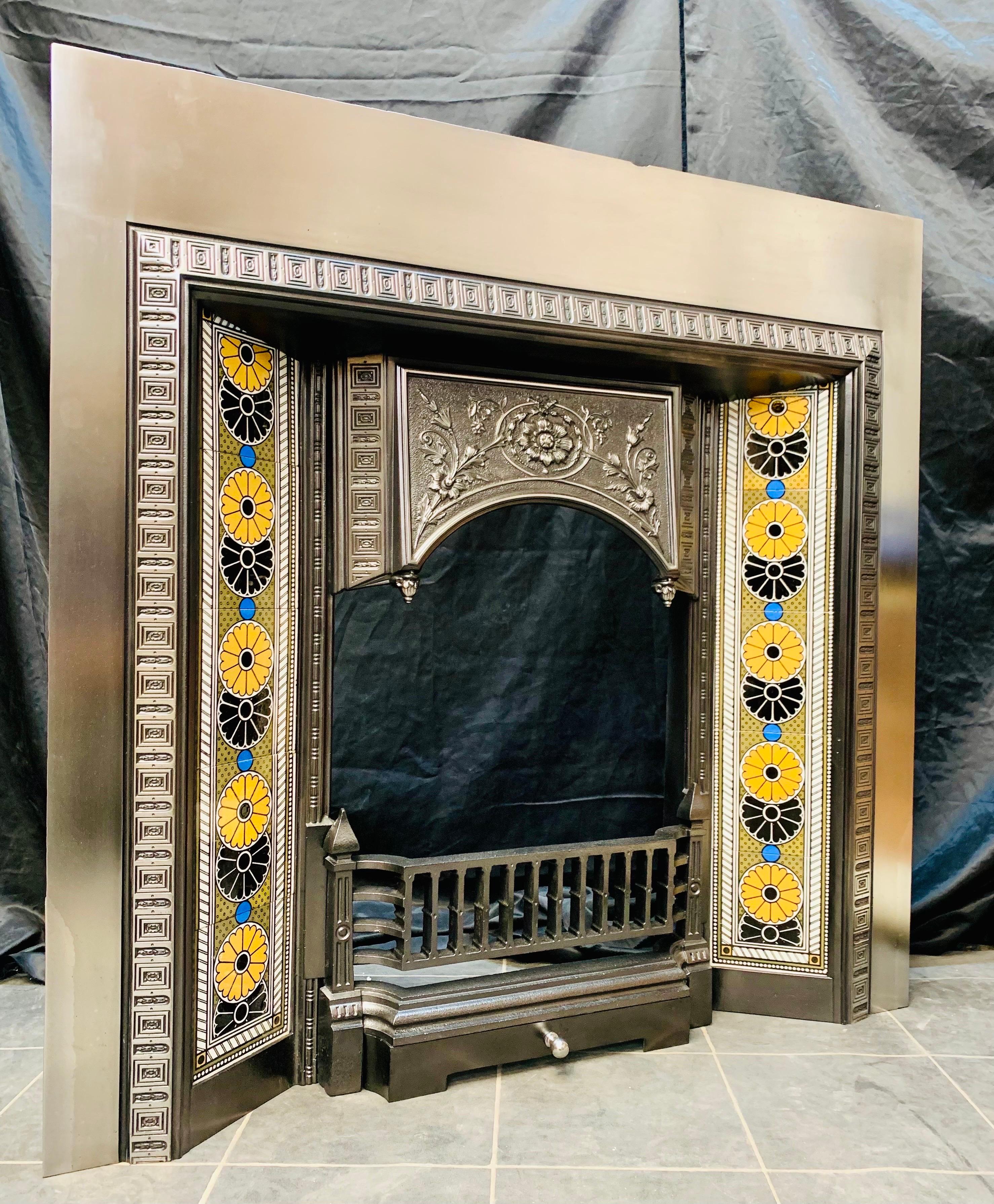 Victorian 19th Century, Scottish Carron of Falkirk Cast Iron Fireplace Insert