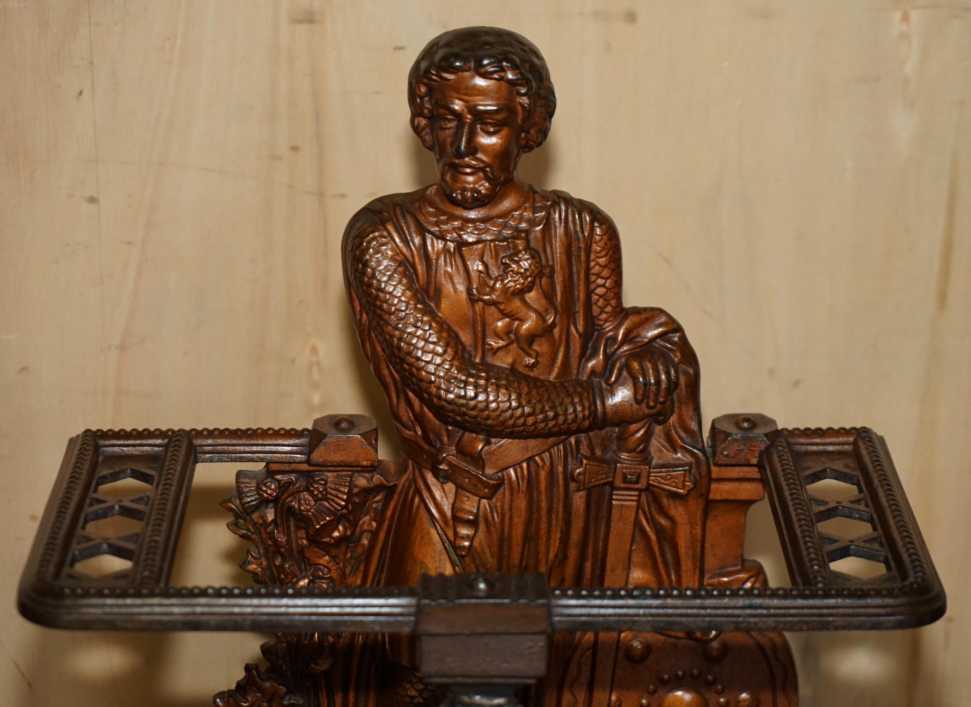 paragüero escocés de hierro fundido del siglo xix de grahamston de wiliam wallace Alto victoriano en venta