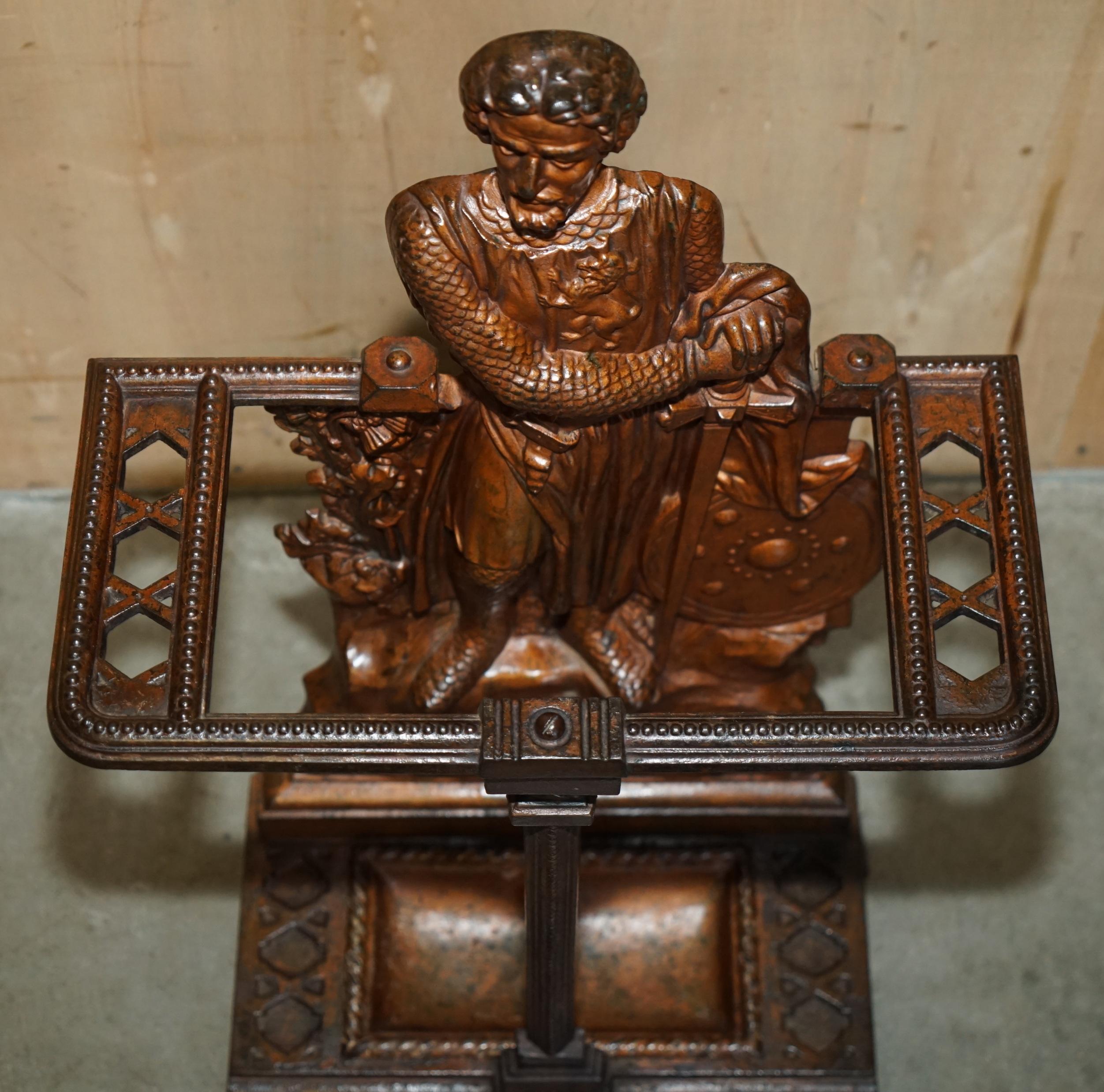 paragüero escocés de hierro fundido del siglo xix de grahamston de wiliam wallace Inglés en venta