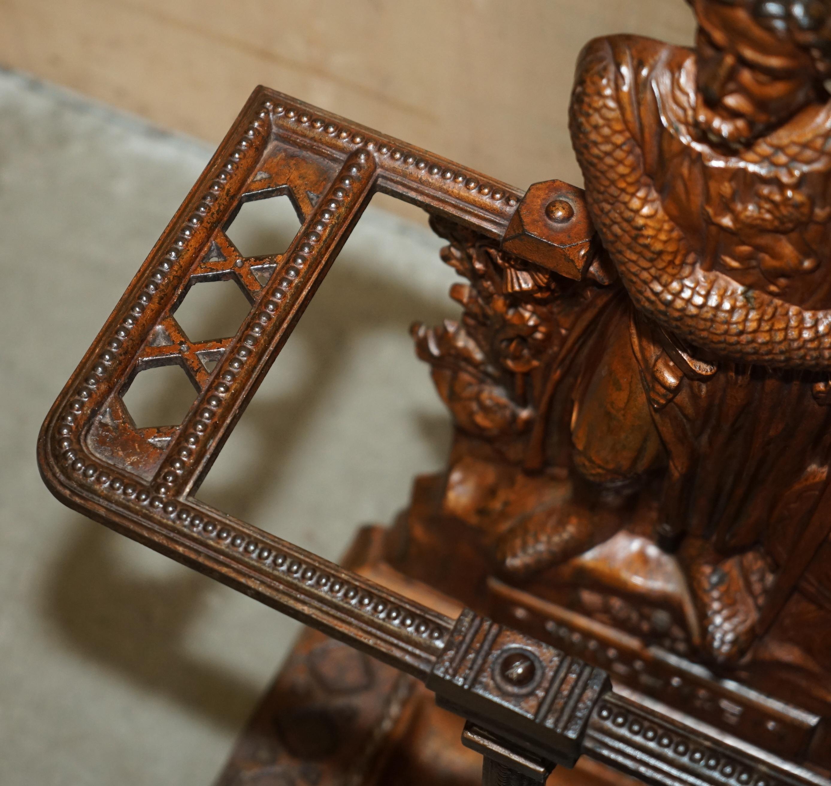 paragüero escocés de hierro fundido del siglo xix de grahamston de wiliam wallace Hecho a mano en venta