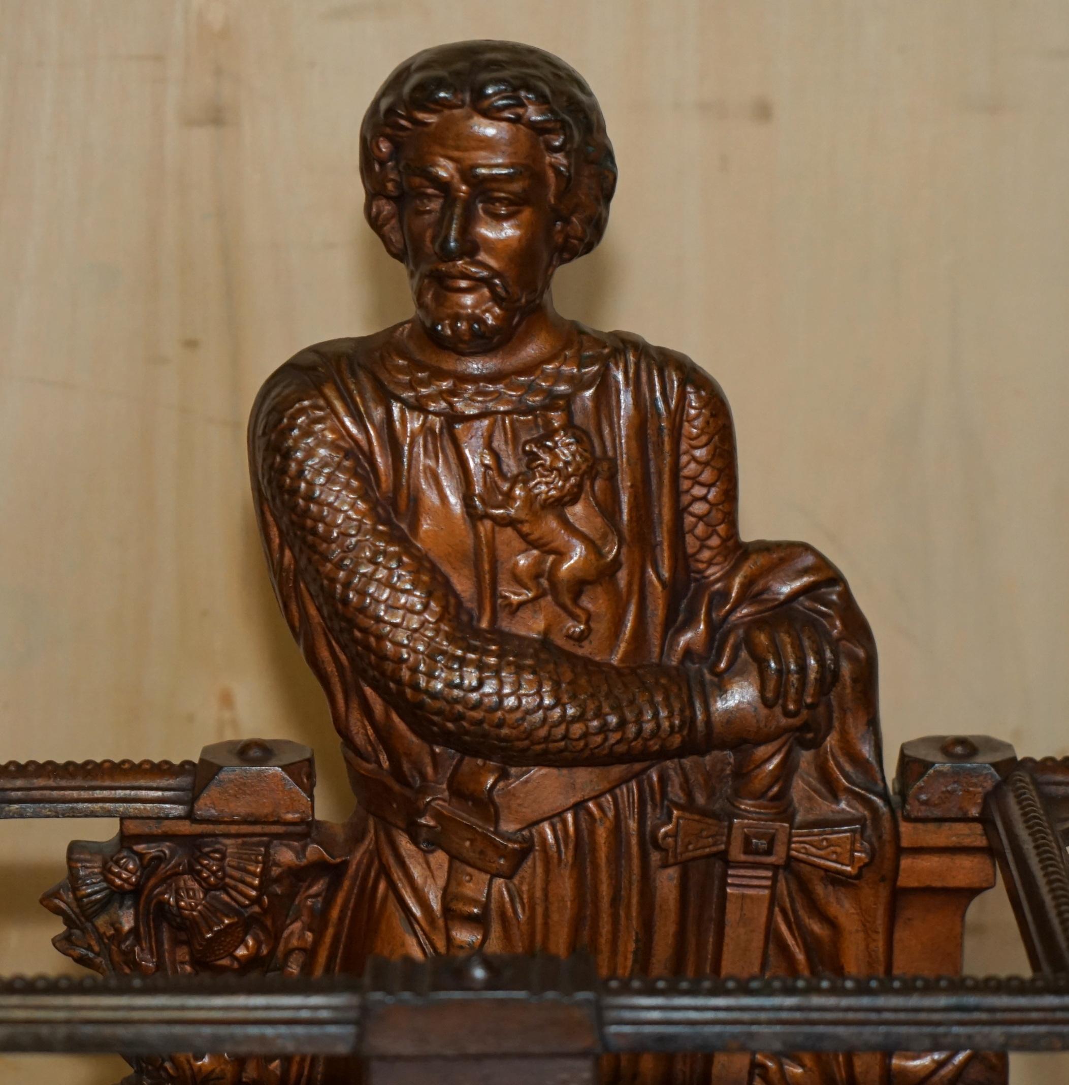 paragüero escocés de hierro fundido del siglo xix de grahamston de wiliam wallace Fines del siglo XIX en venta