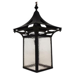Lanterne de hall écossaise du 19e siècle / lampe suspendue