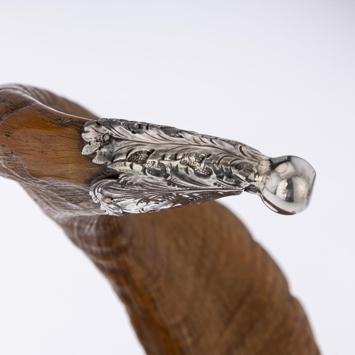 19th Century Scottish Horn, Citrine & Solid Silver Table Snuff Mull, c.1870 9