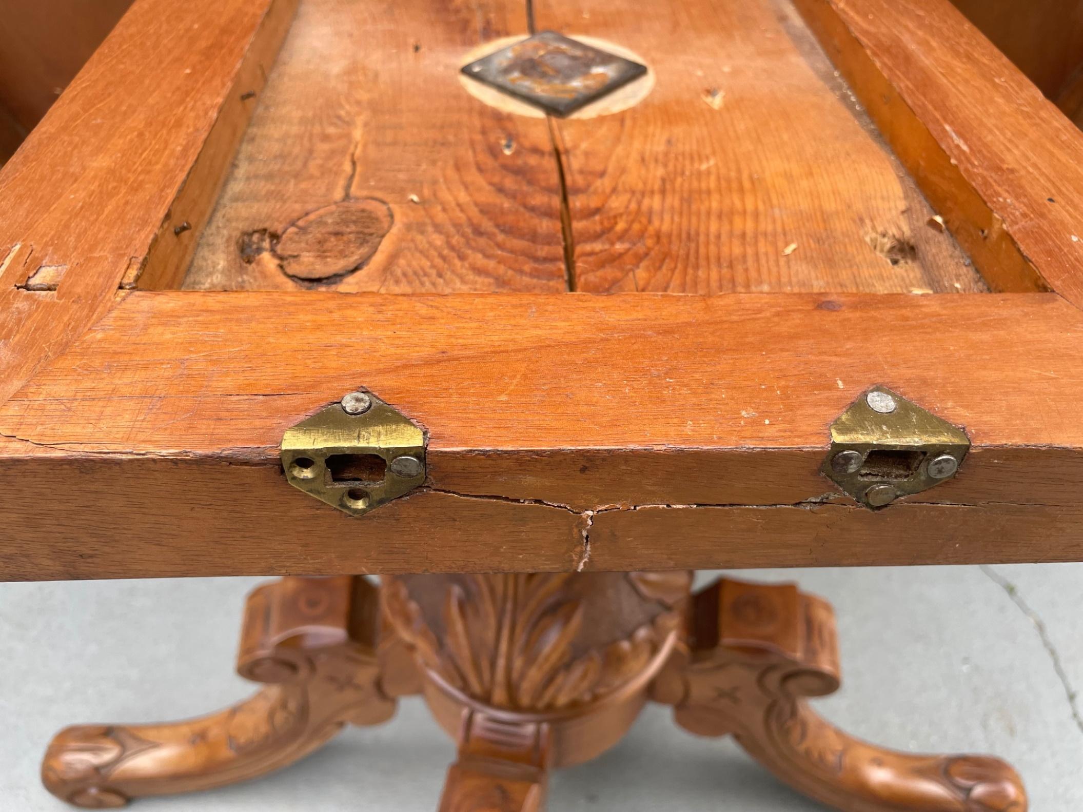 19th Century Scottish Inlaid Burl Wood Tilt-Top Breakfast Table 6