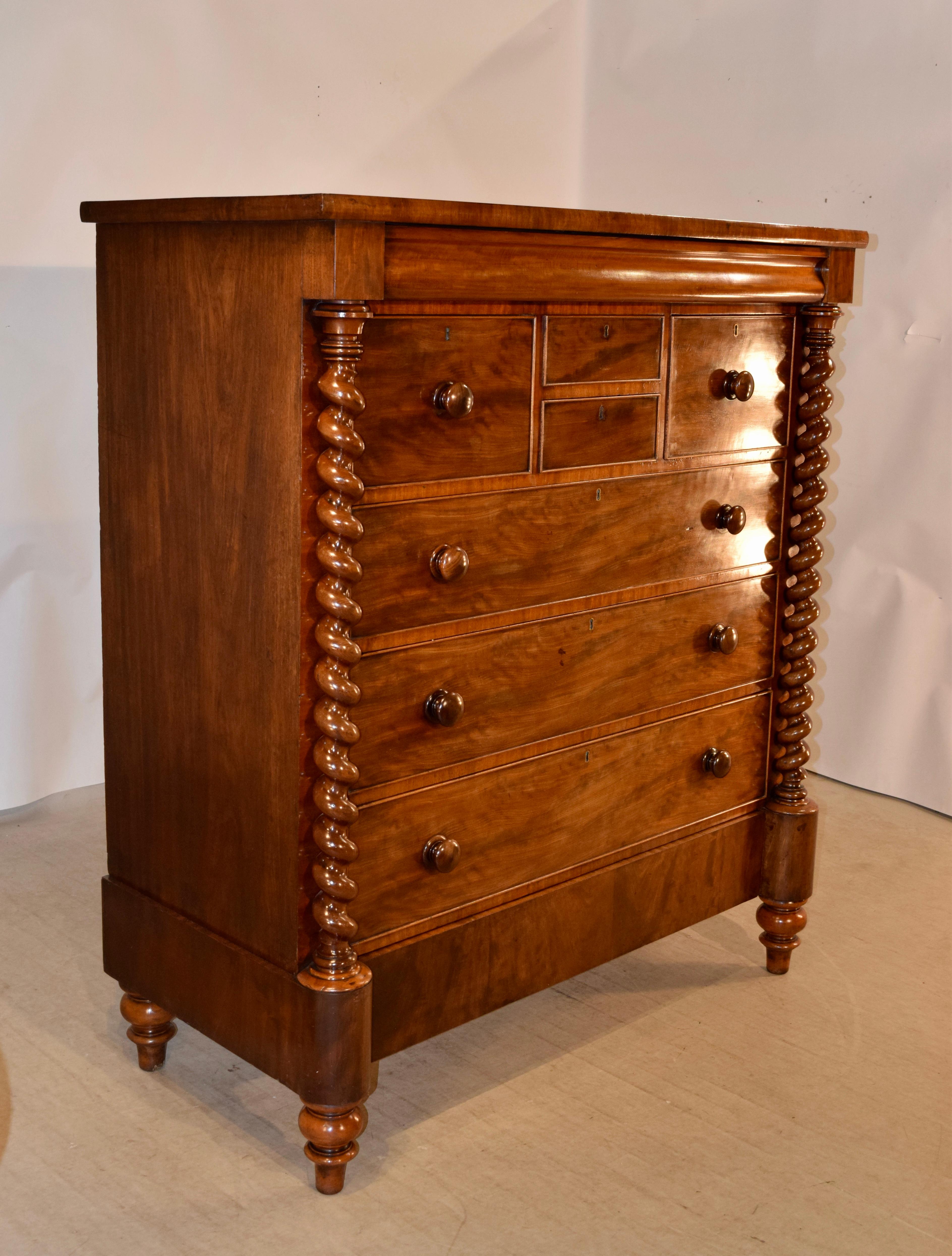 Victorian 19th Century Scottish Large Chest of Drawers
