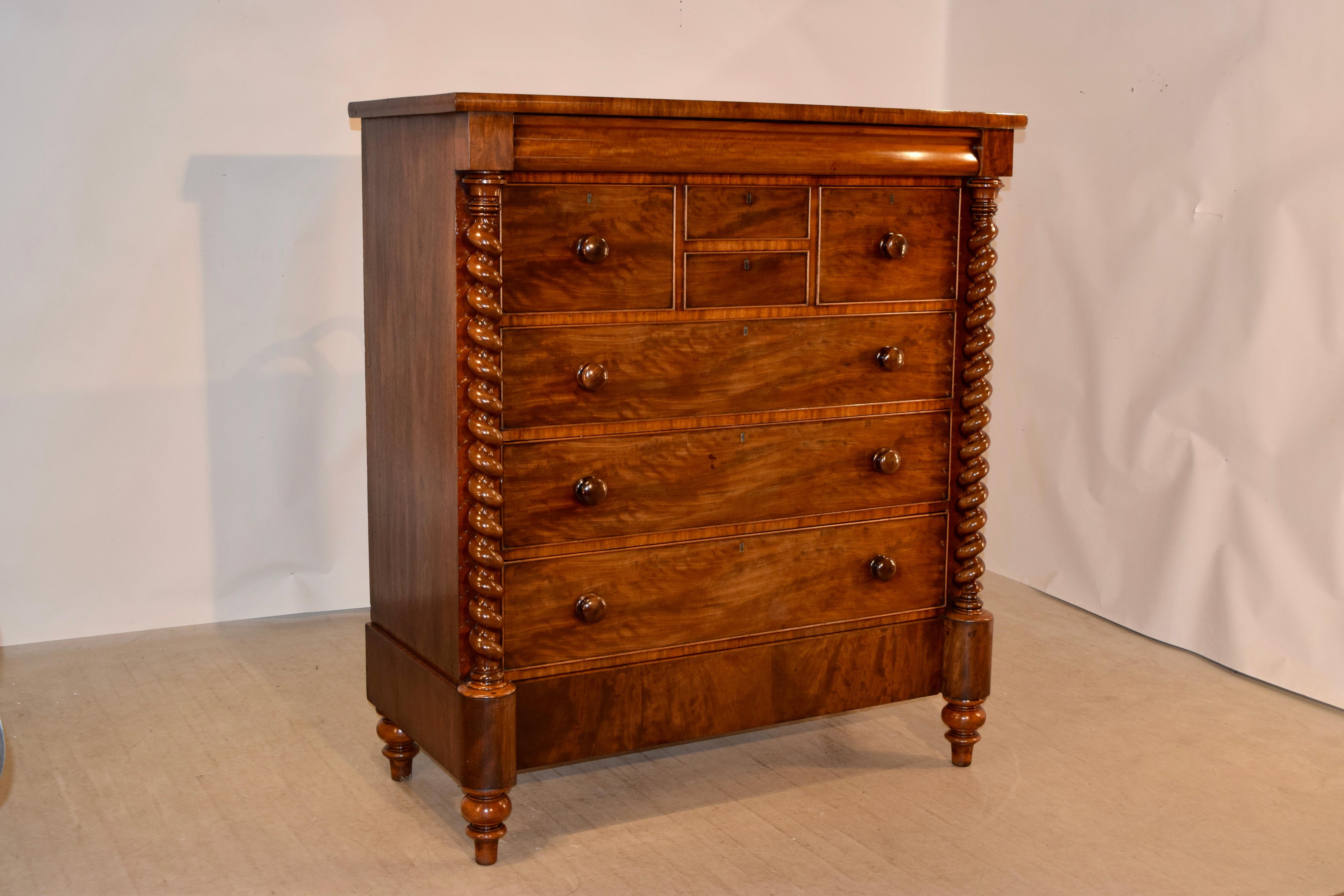 19th Century Scottish Large Chest of Drawers In Good Condition In High Point, NC